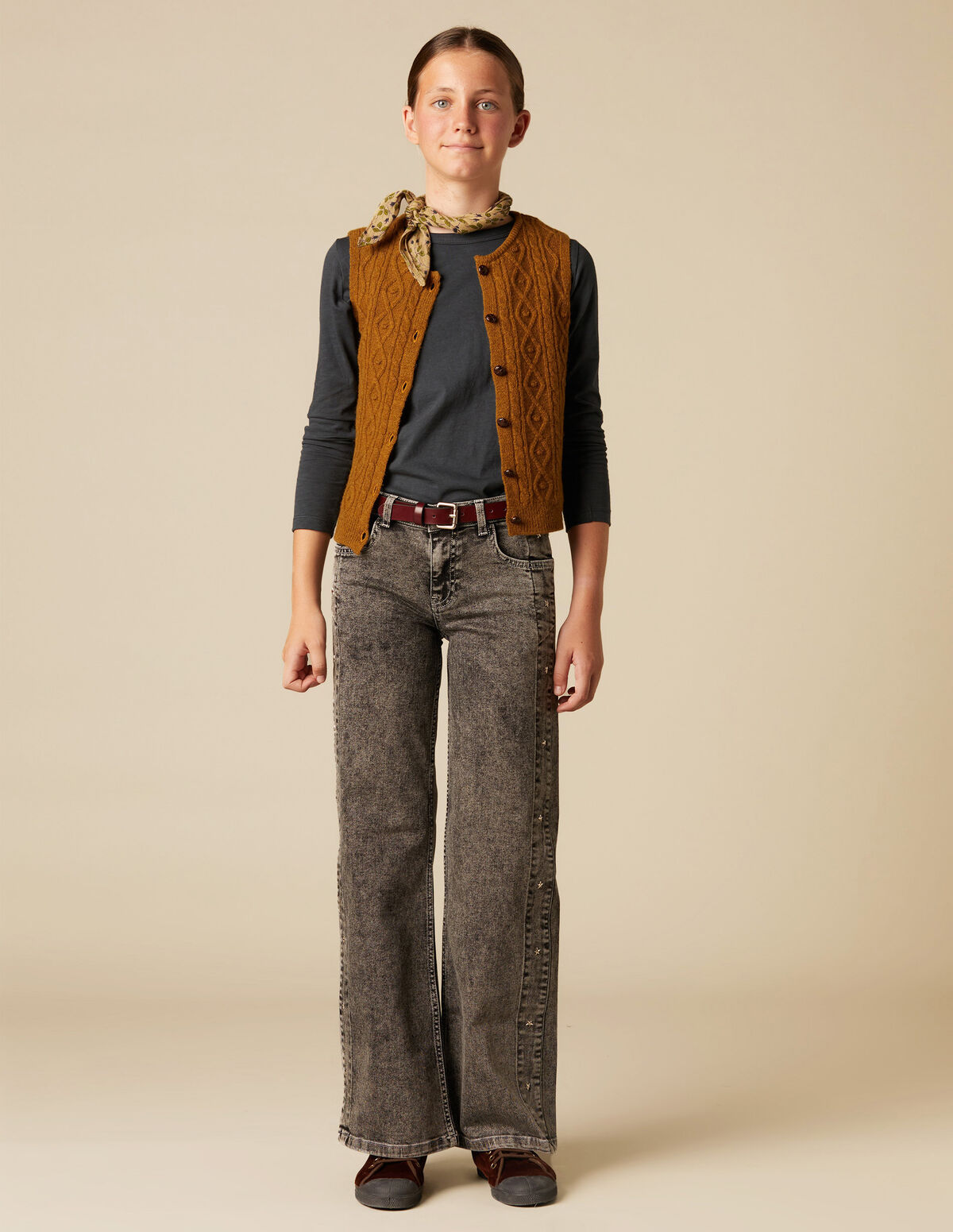 MUSTARD KNIT WAISTCOAT