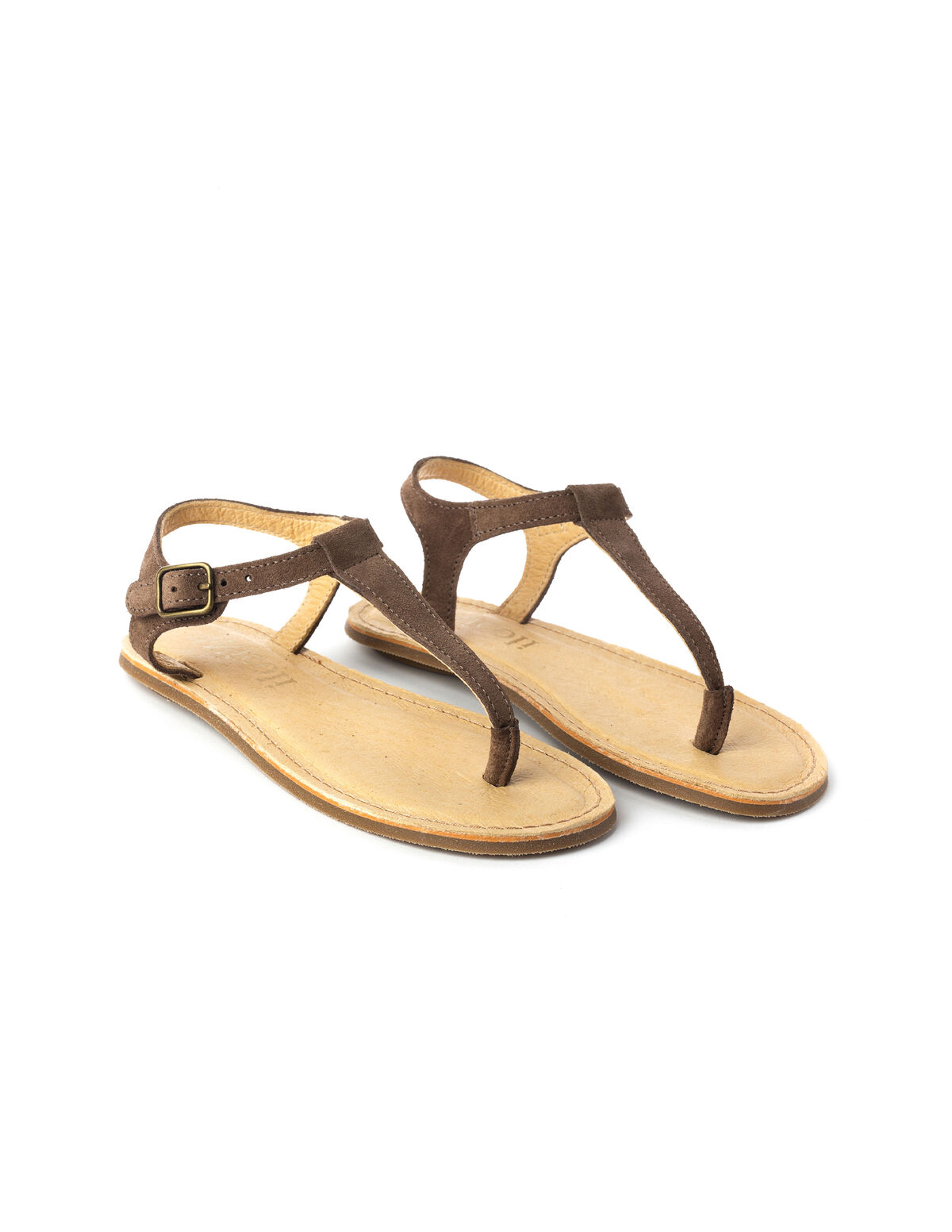 Taupe leather sandal