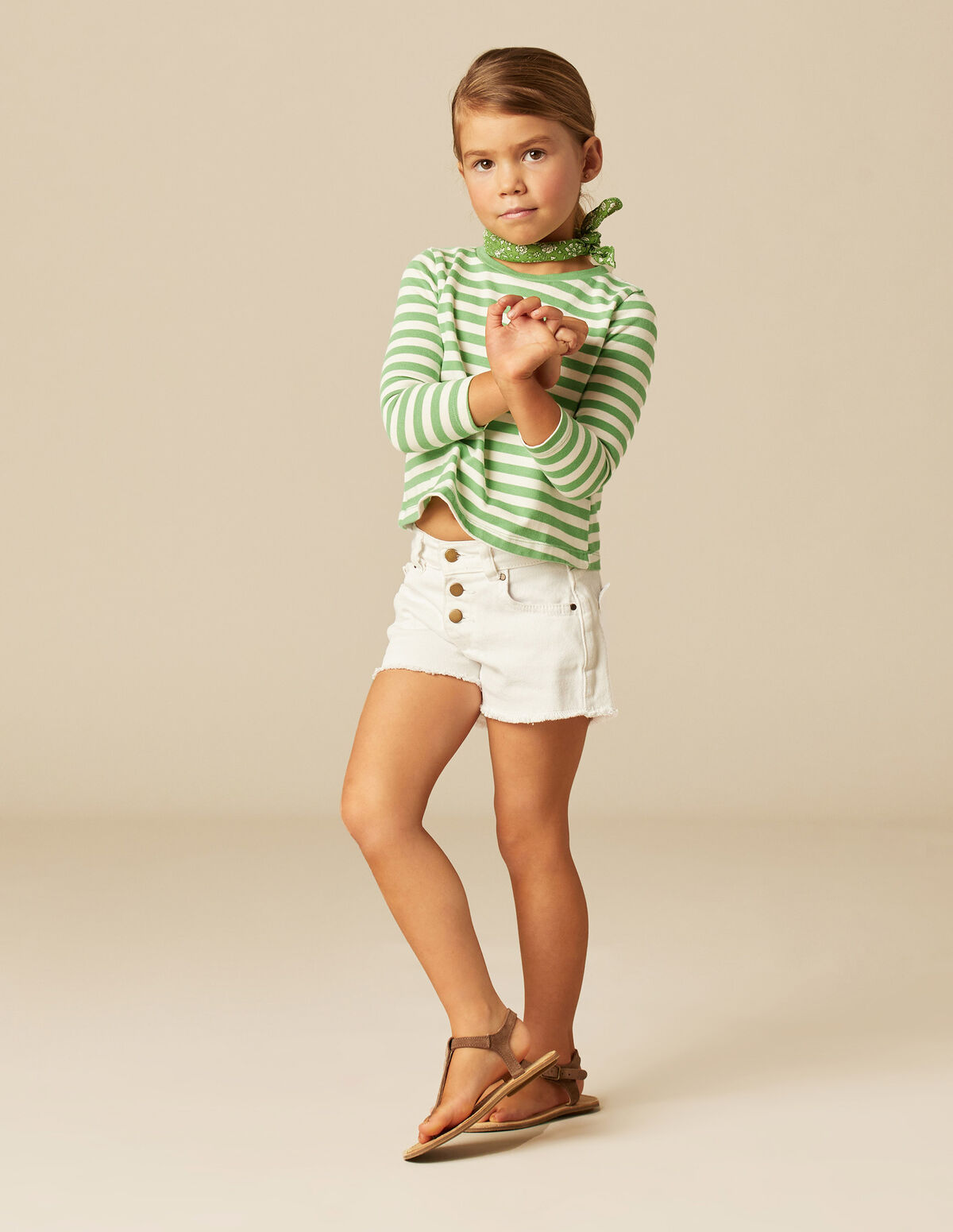 Short jean lavé bleu clair