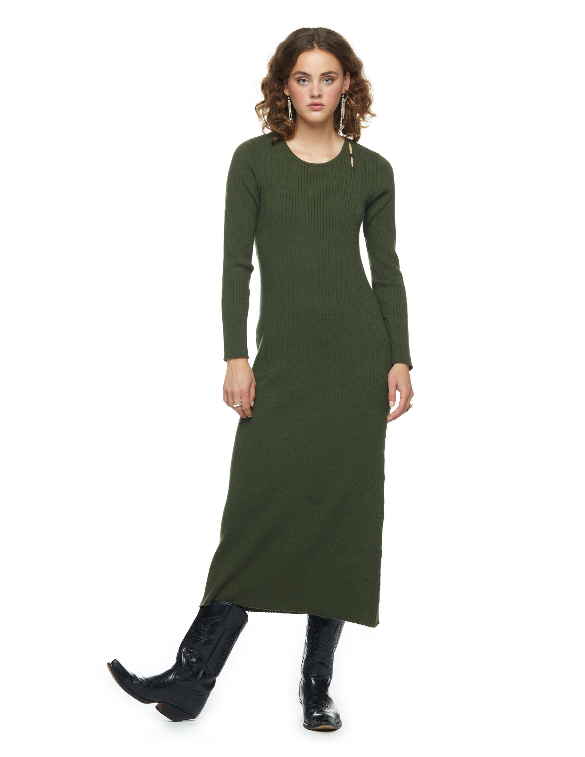 Vestido canale top verde