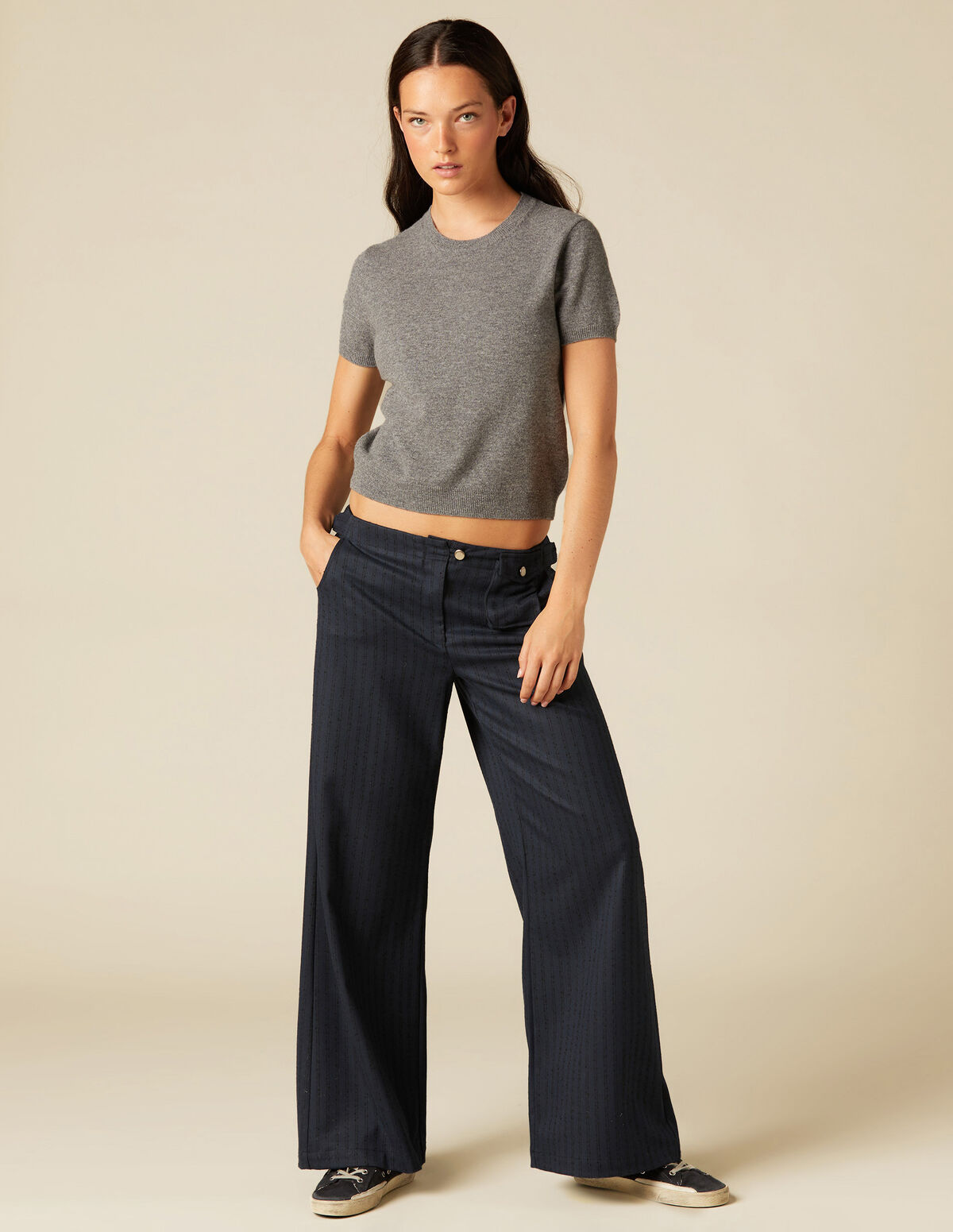 BLUE STRIPED TROUSERS 