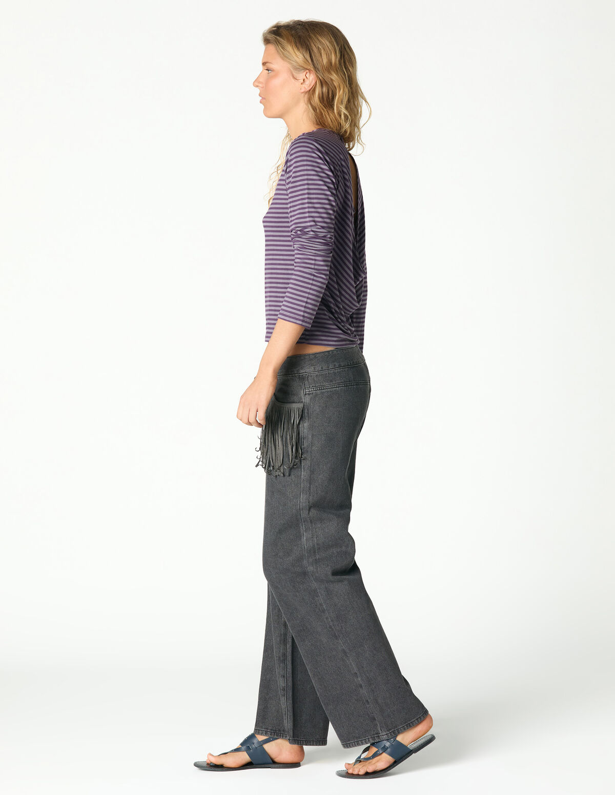 BLUE STRIPED T-SHIRT