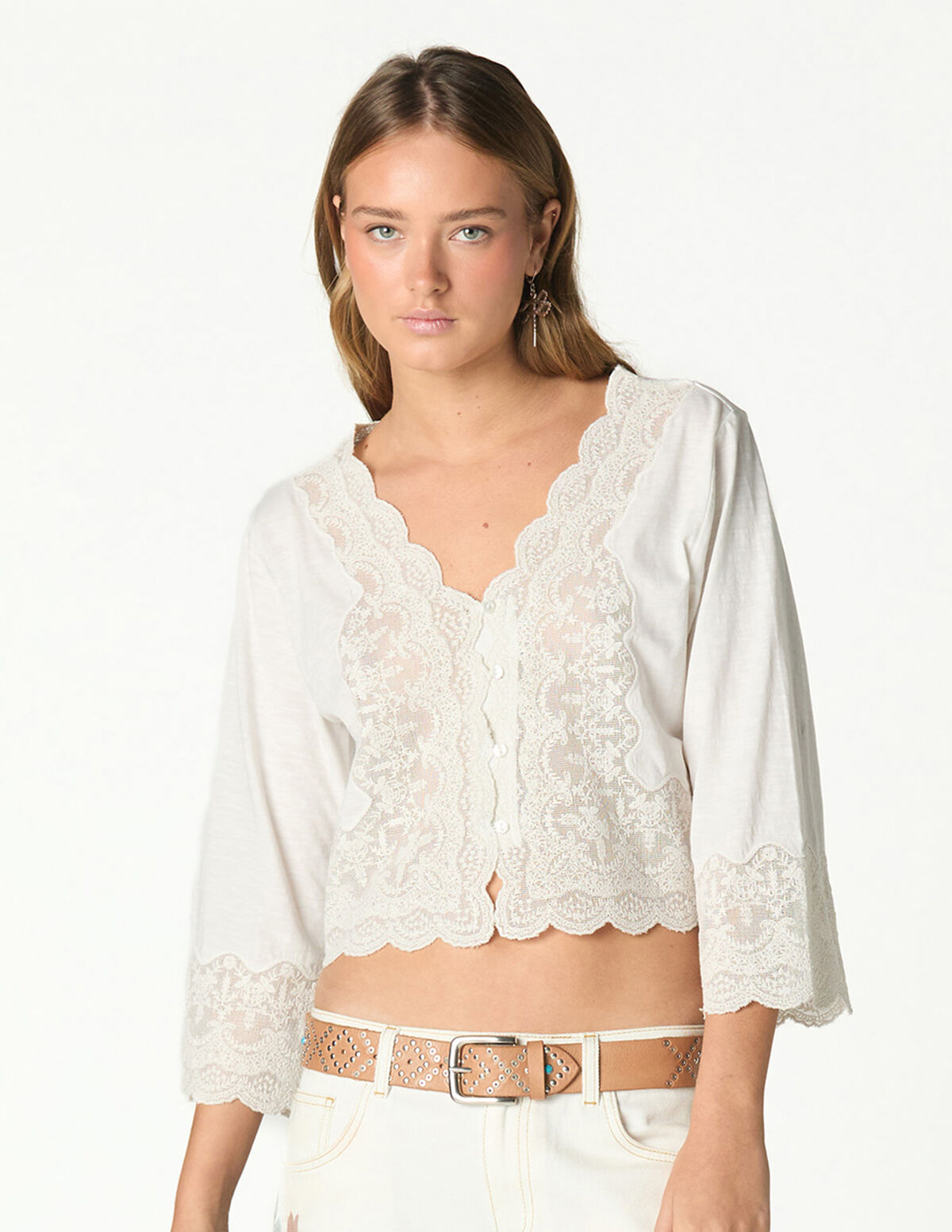 CAMISA BOTONES LACE ANTRACITA