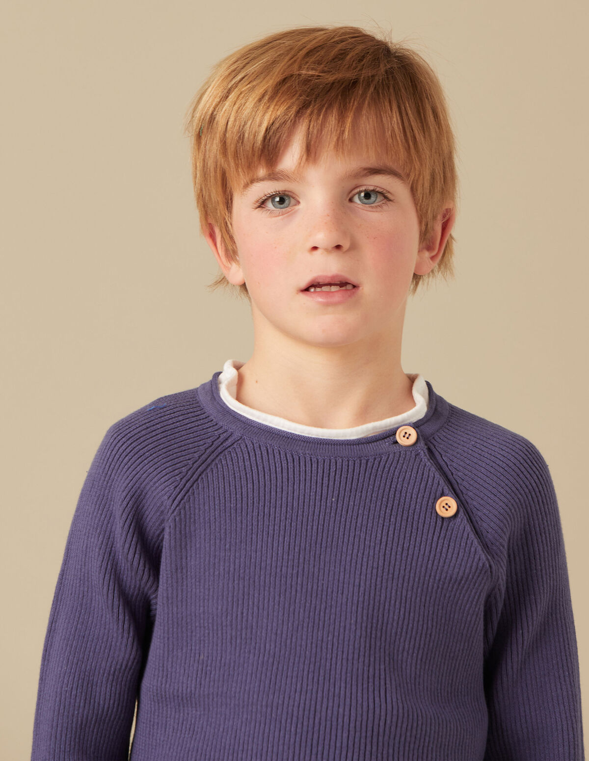 PULL CÔTELÉ BLEU