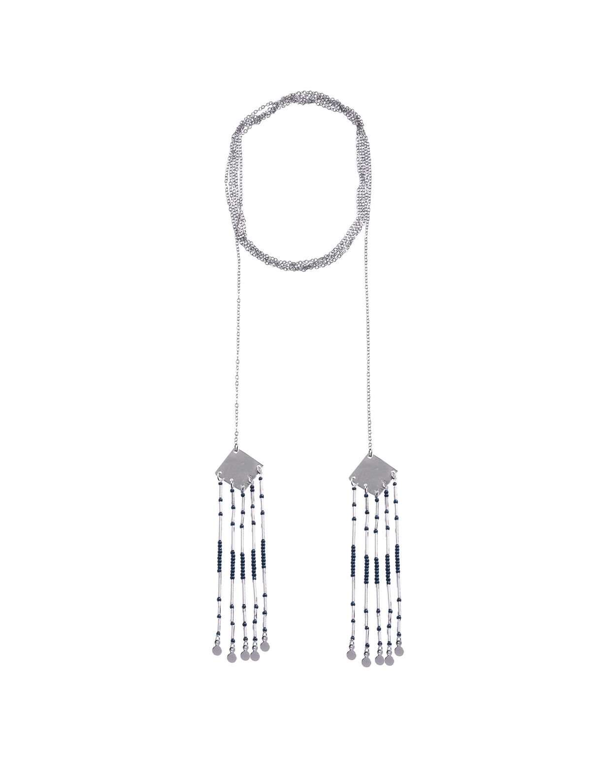 BLUE SQUARE NECKLACE