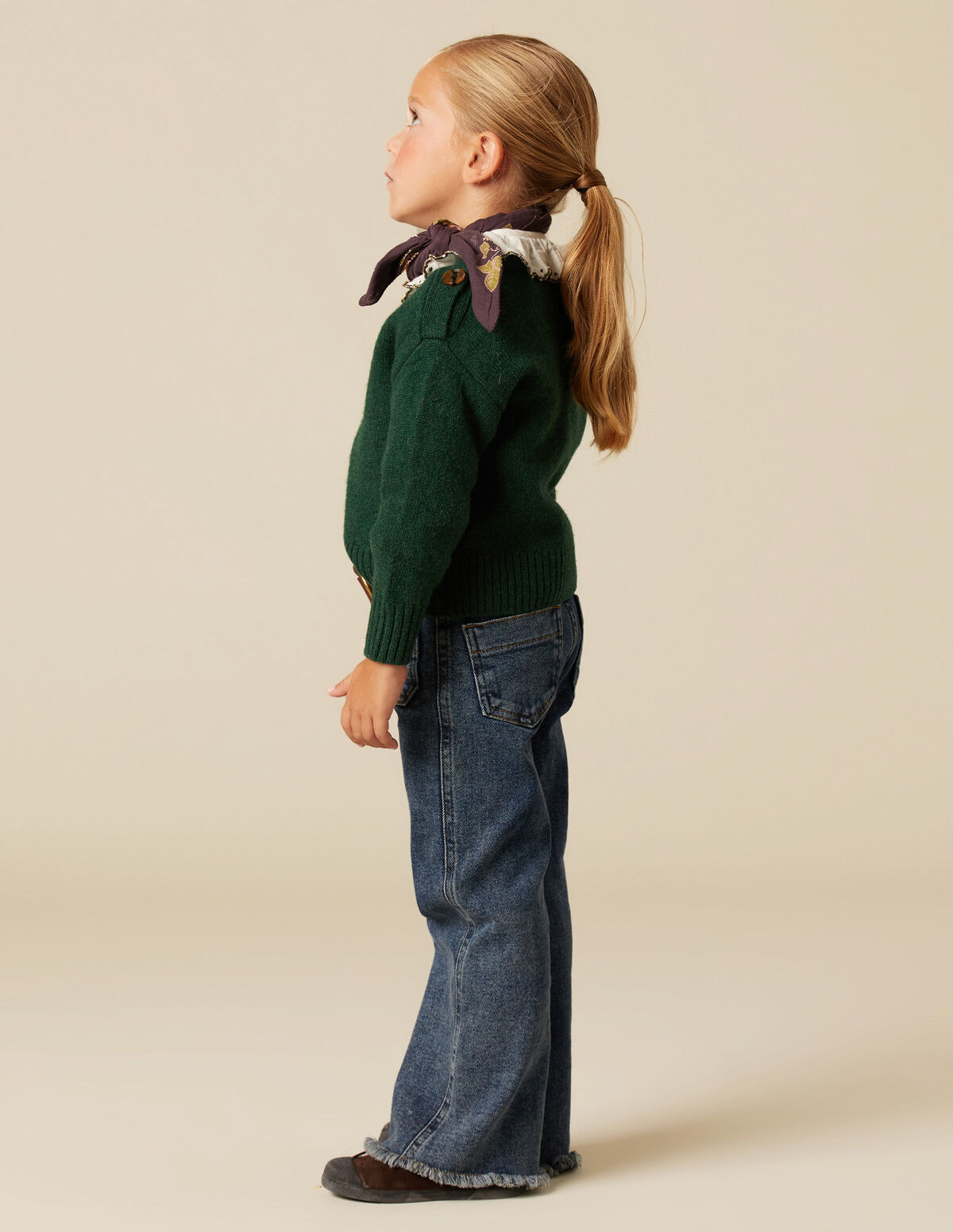 BLUE BUTTONED JUMPER