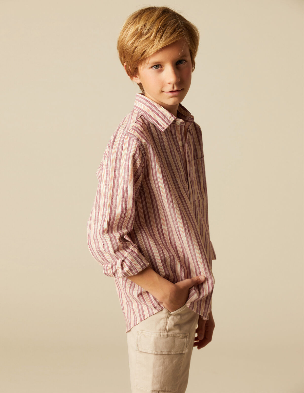 CAMISA RAYA GRIS