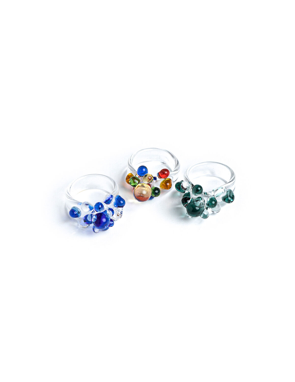 ANILLO BOLITAS AZUL