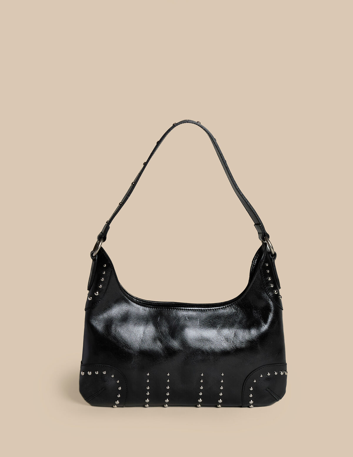 BOLSO MARRÓN TACHAS ROCK