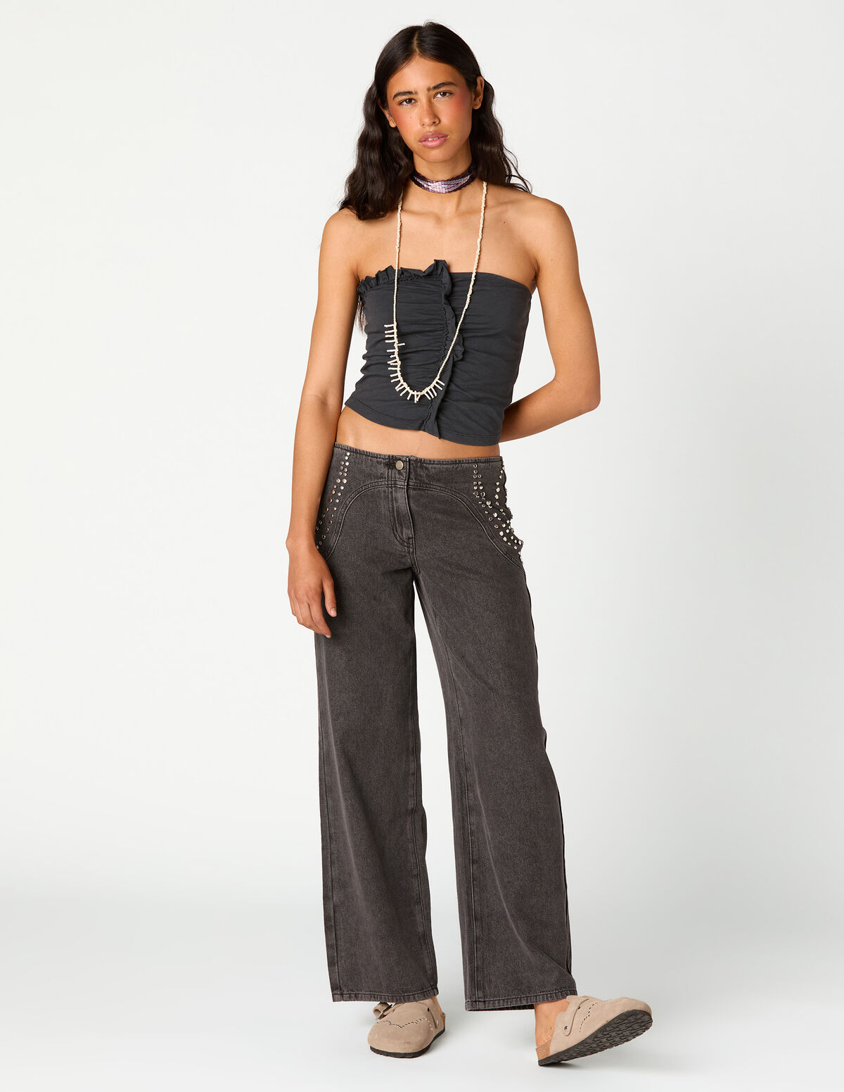 PANTALON PAISLEY DENIM ANTRACITA 