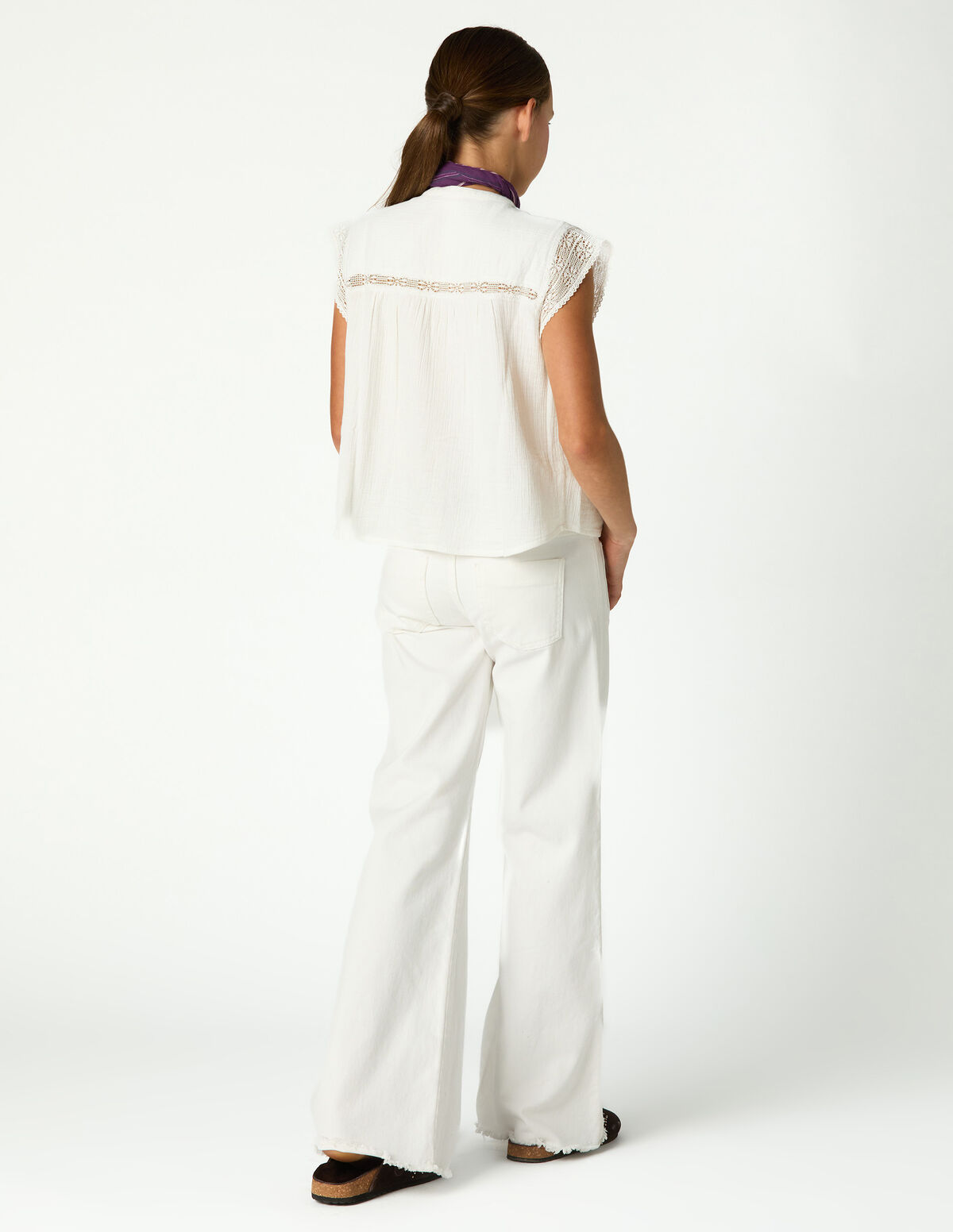 ANILINE BLUE PIN-TUCK T-SHIRT