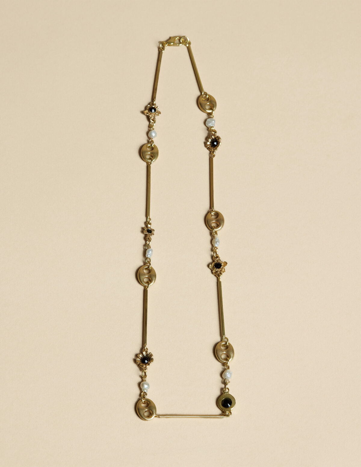 COLLIER CHAÎNE PERLE DORÉ