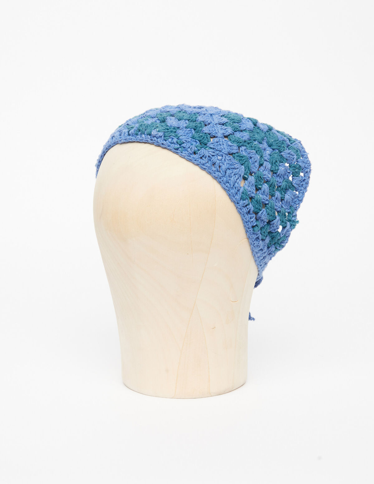 Bandana maille multicolore bleu