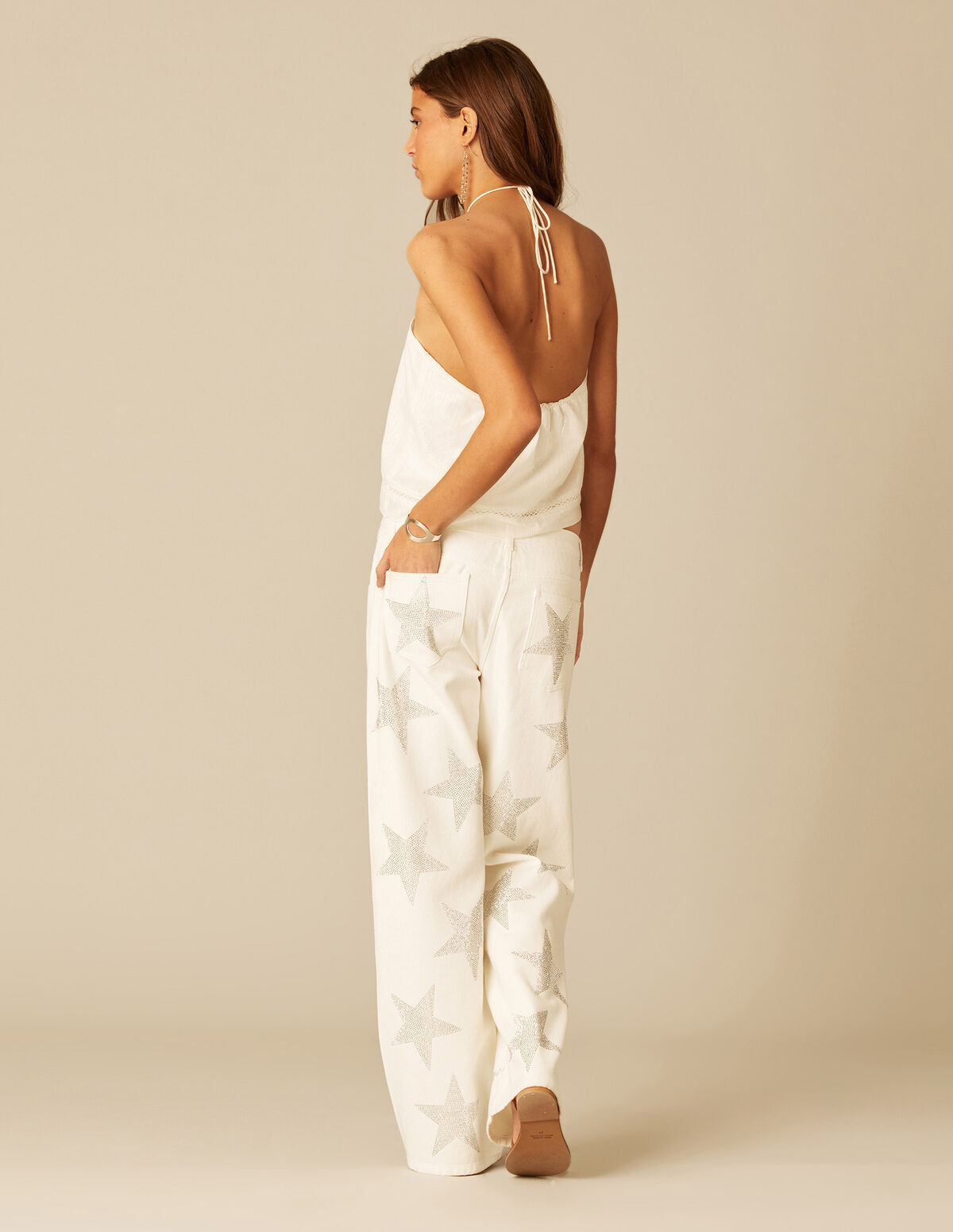 PANTALÓN TACHAS ESTRELLAS BLANCO