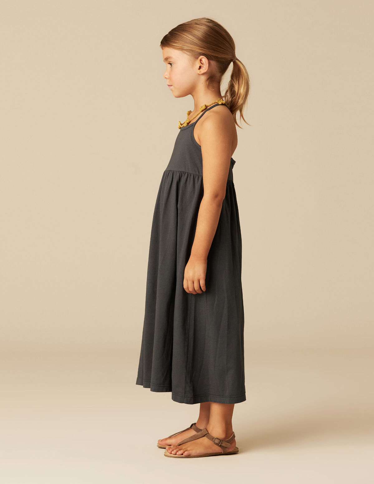 VESTIDO ALGOD&Oacute;N ANTRACITA