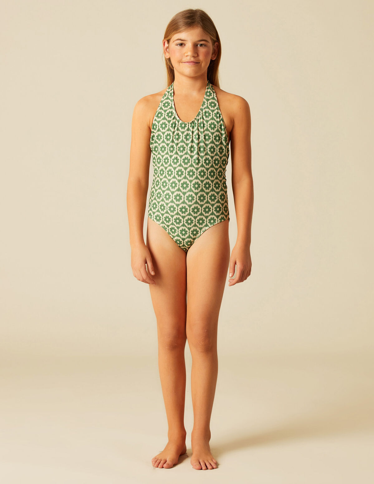 TRAJE BAÑO FLOR VERDE