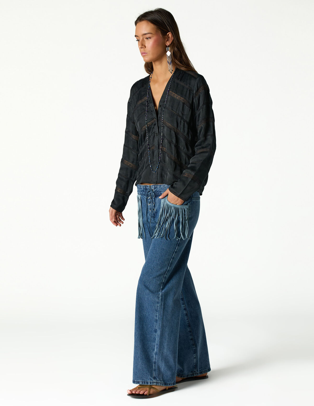 ANTHRACITE LACE SHIRT