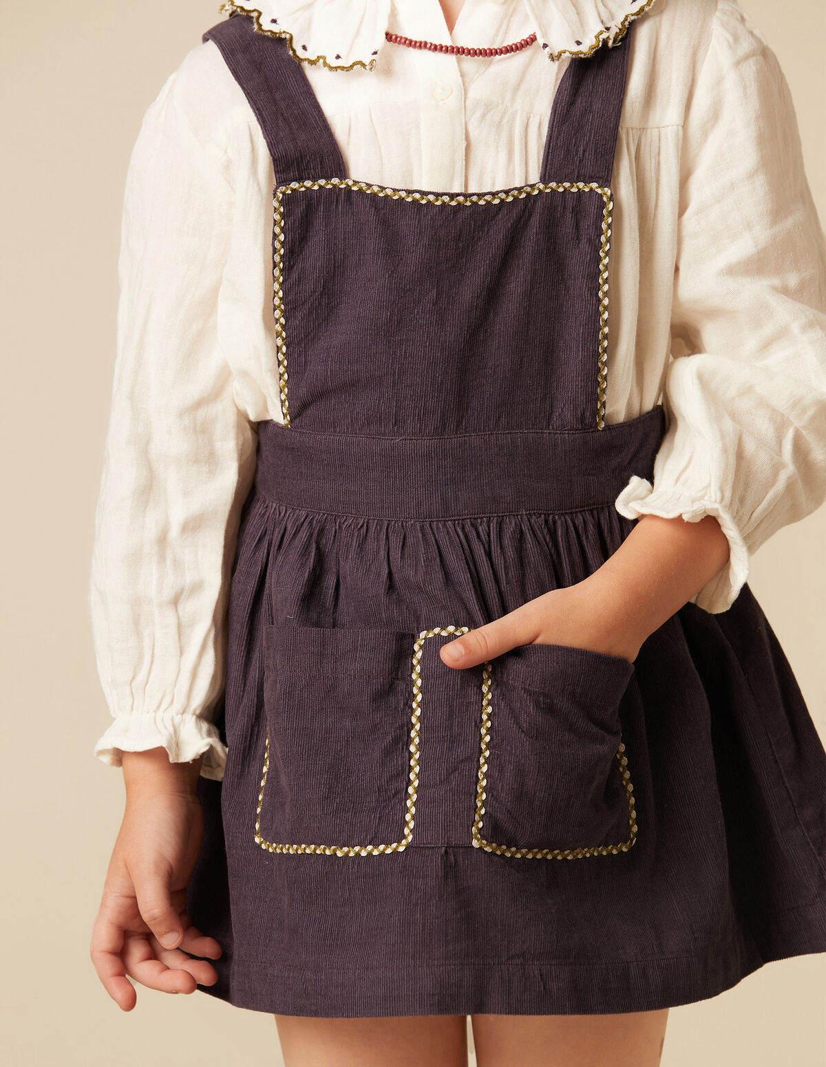 MOOR CORDUROY PINAFORE DRESS