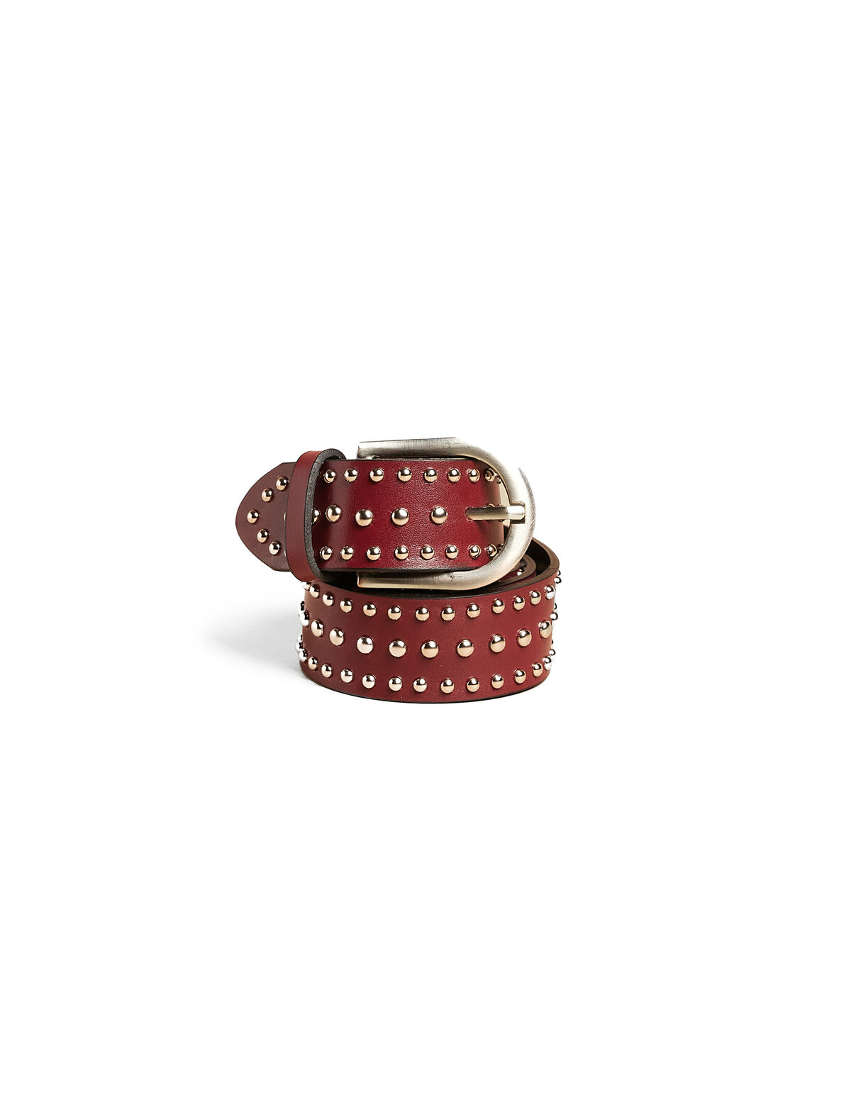 MAROON STUDDED BELT