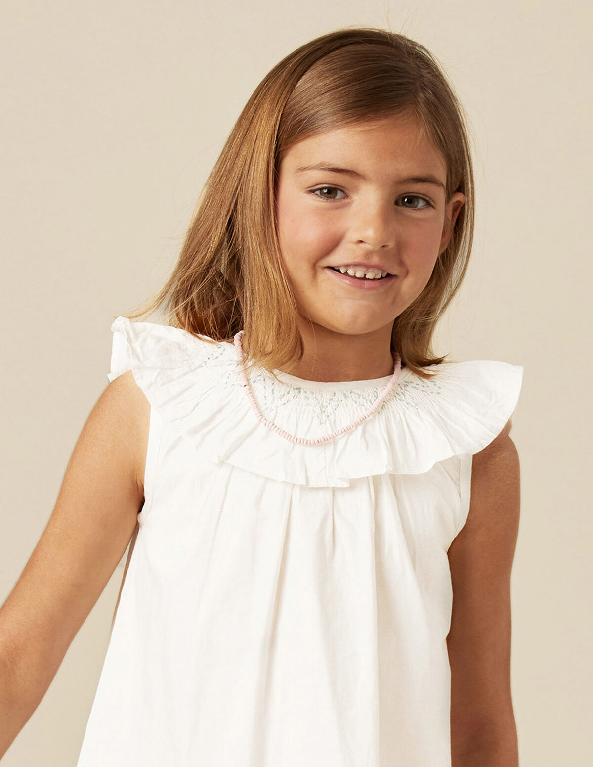 VESTIDO BLANCO PESPUNTES