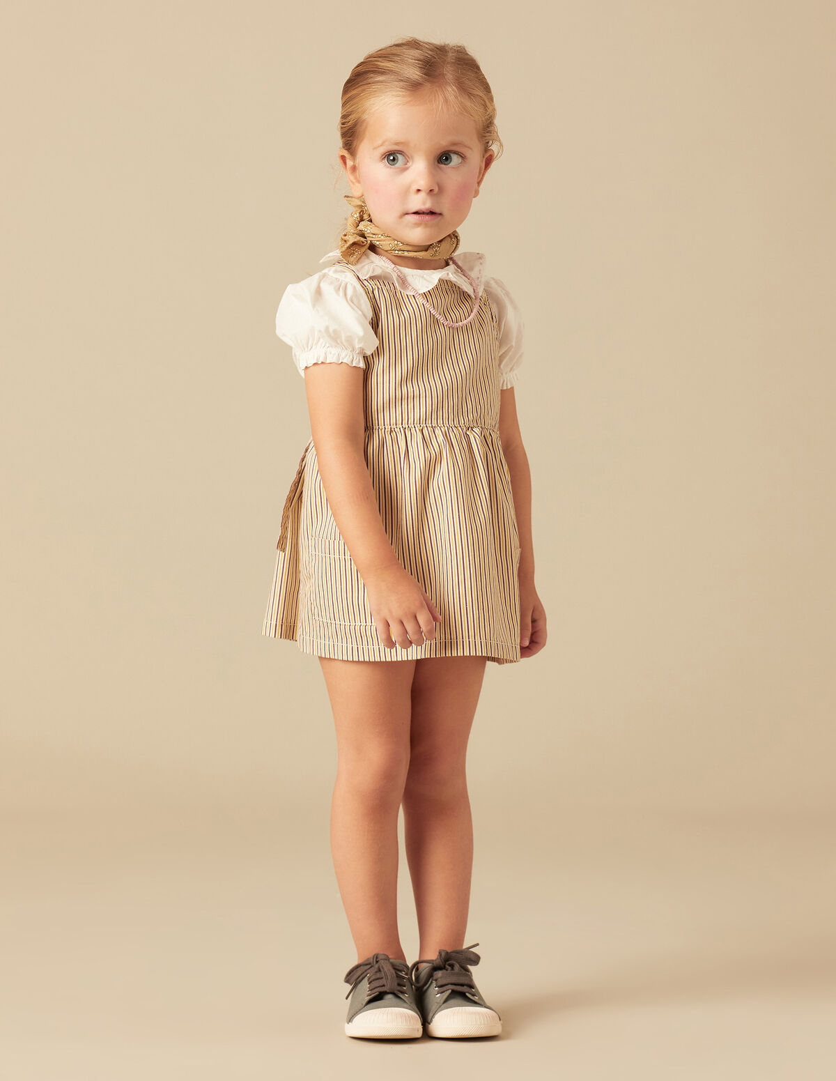 ROBE CHASUBLE MARRON RAYURES