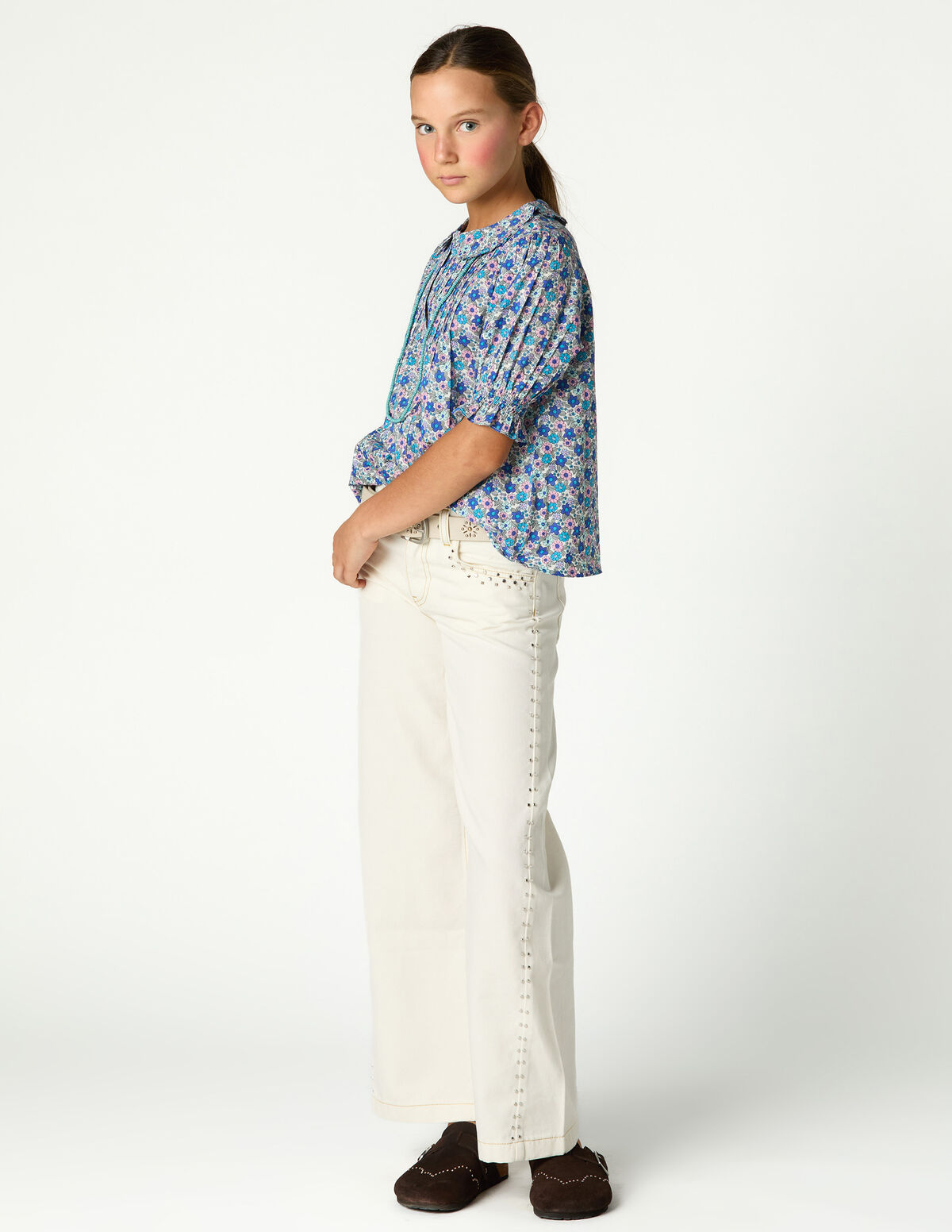 BLUE FLORARL PRINT SHIRT 