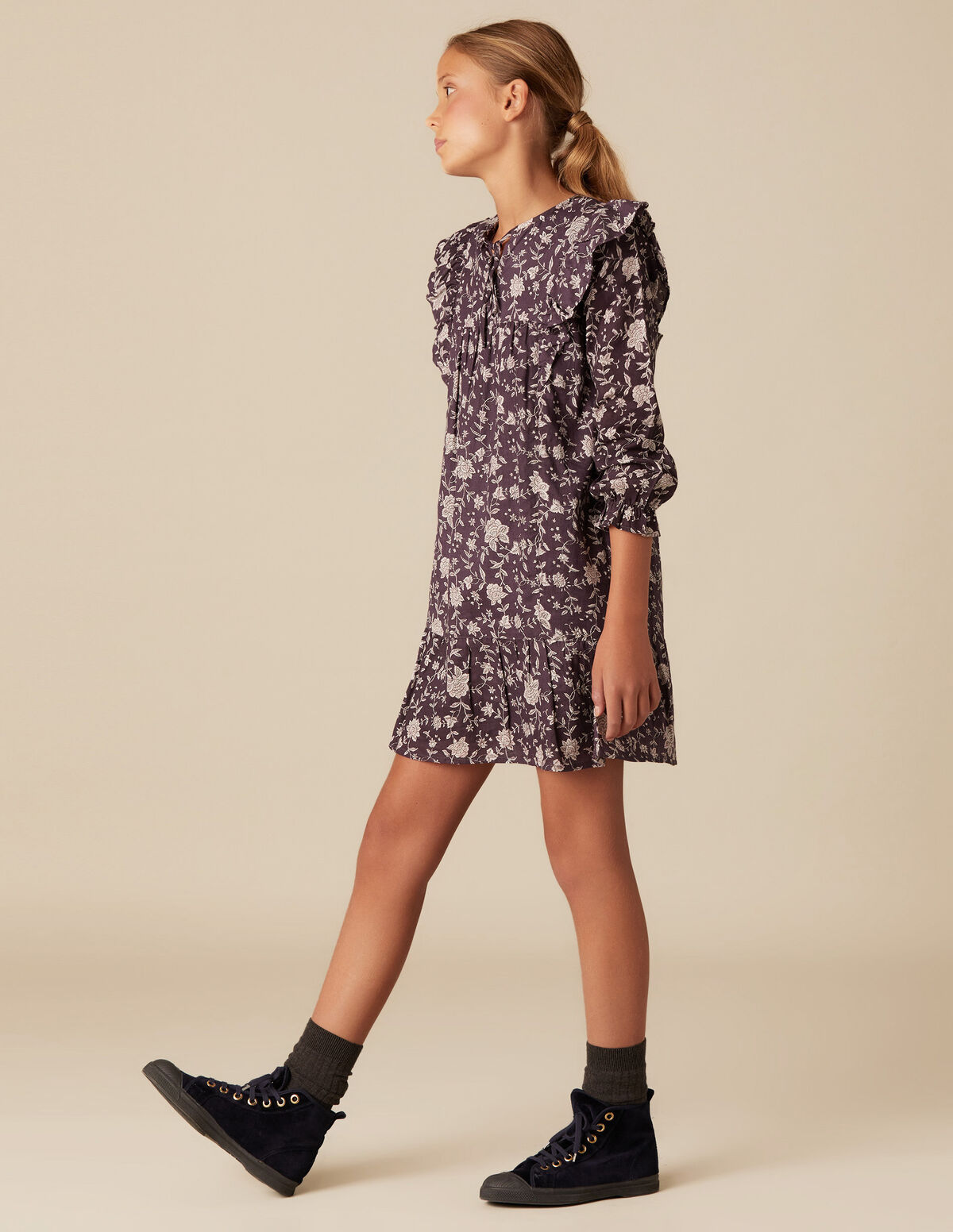 MAROON INDIAN FLORAL DRESS