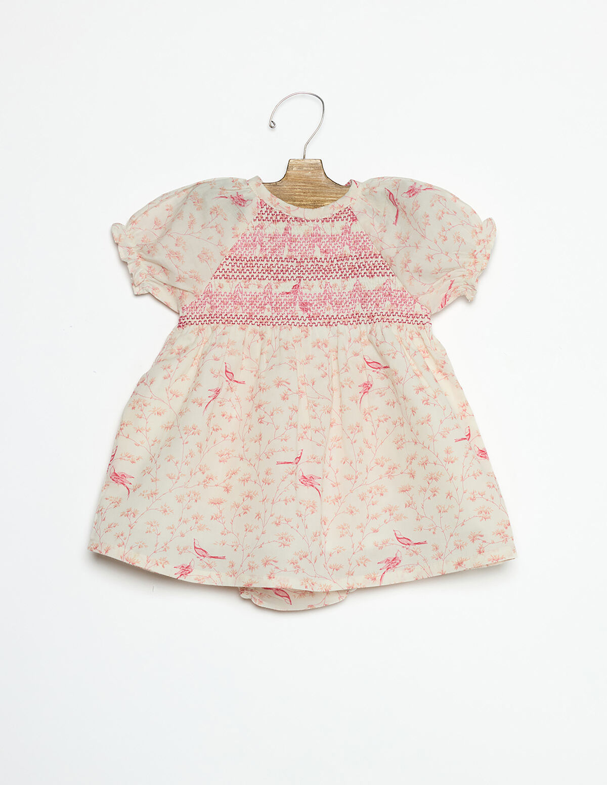 BLUE BAMBOO SMOCKED DRESS