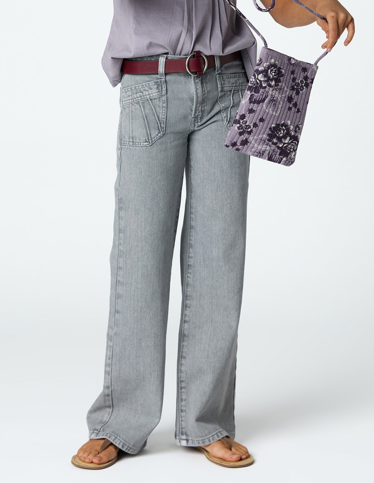 LIGHT GREY POCKET TROUSERS