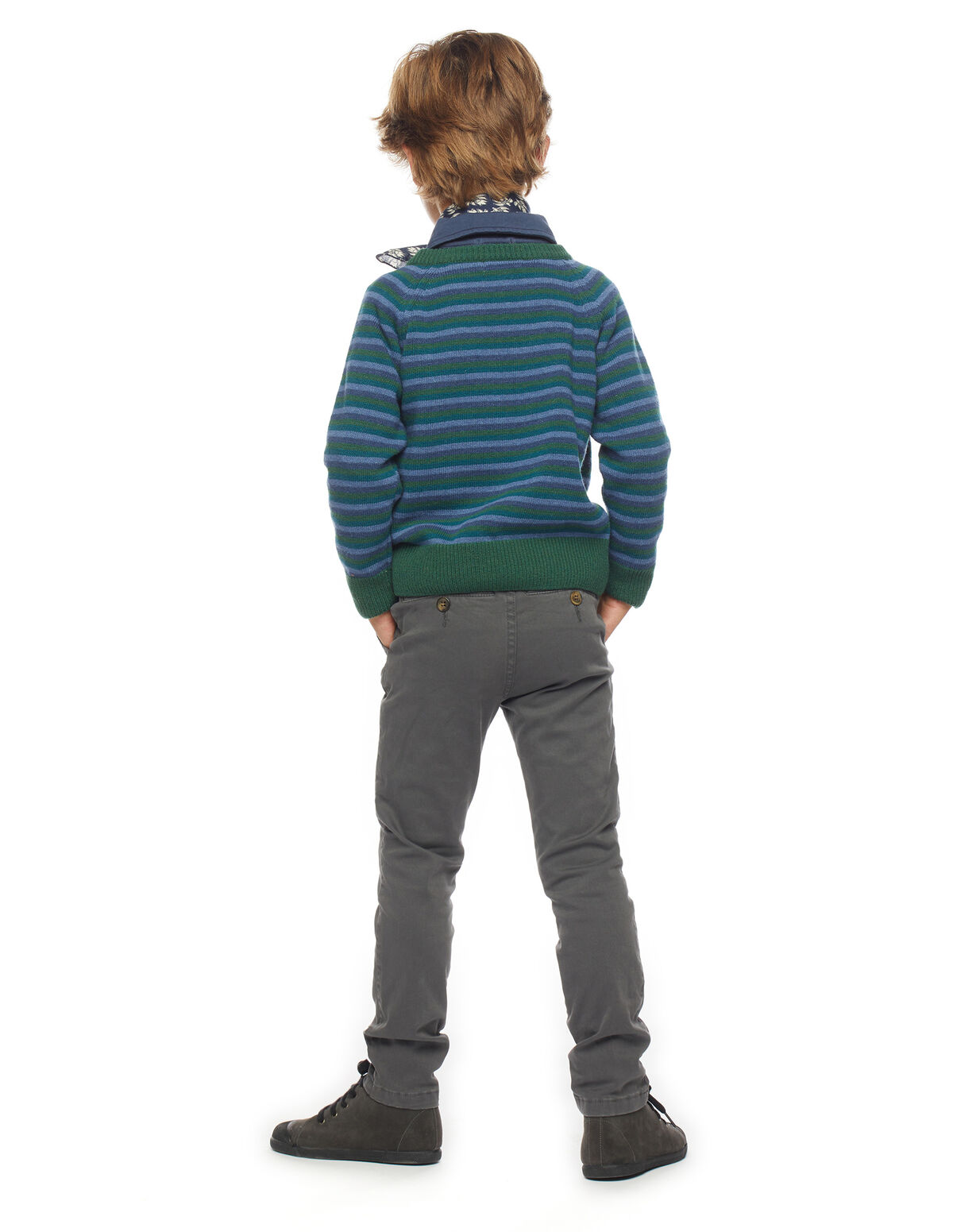 Pantalon chino gris foncé