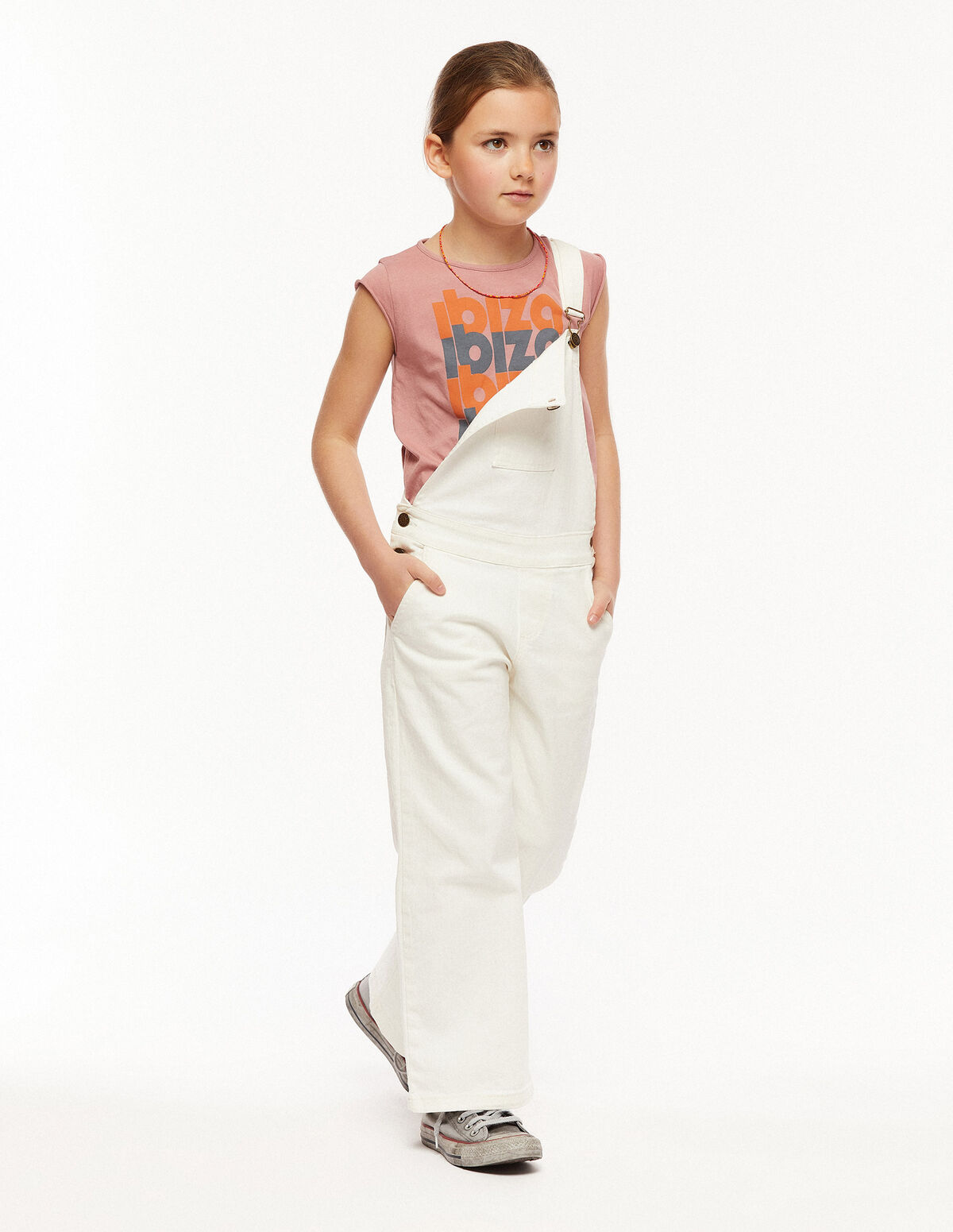 Peto ancho bolsillo blanco