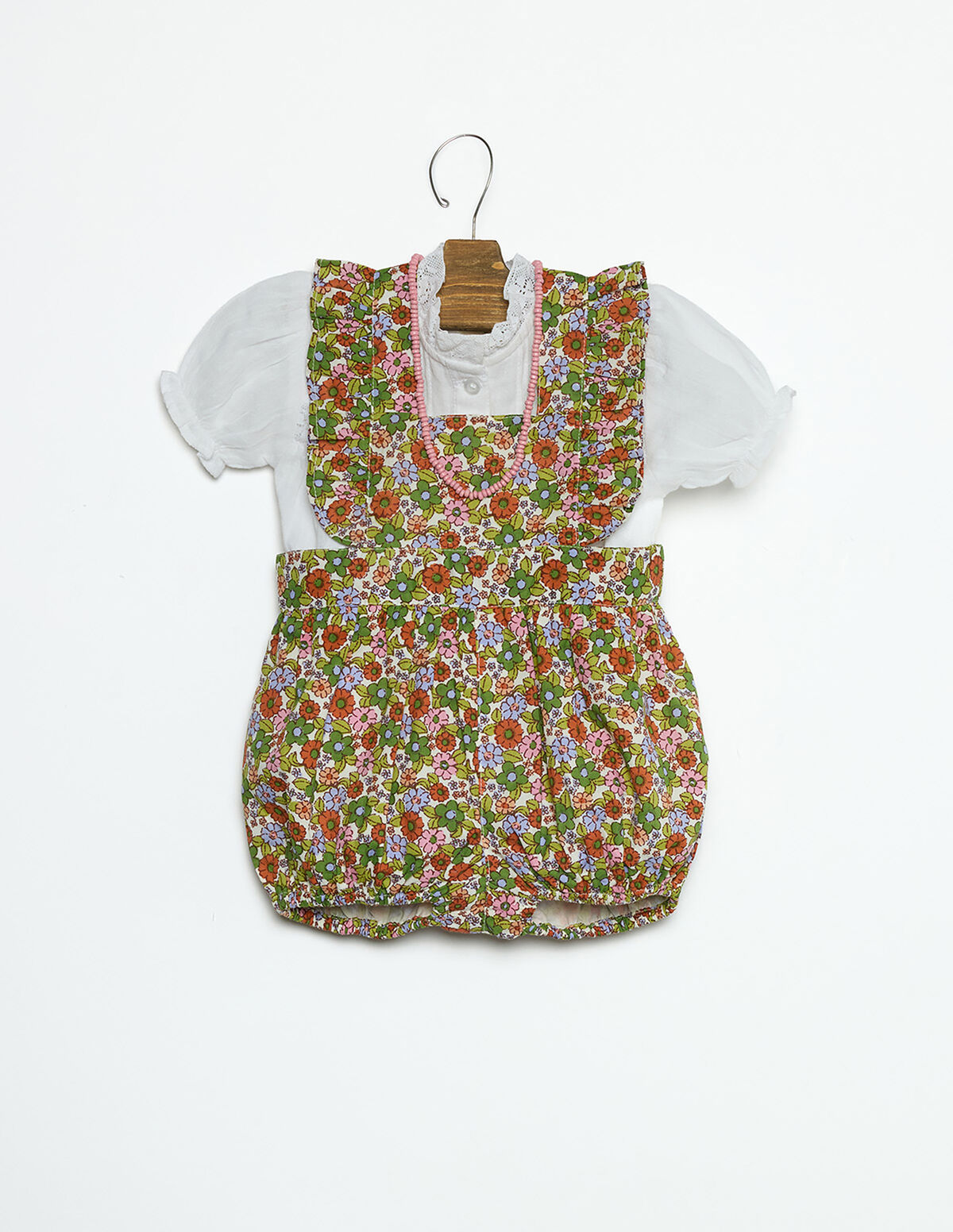 BLUE FLORAL PRINT PLAYSUIT