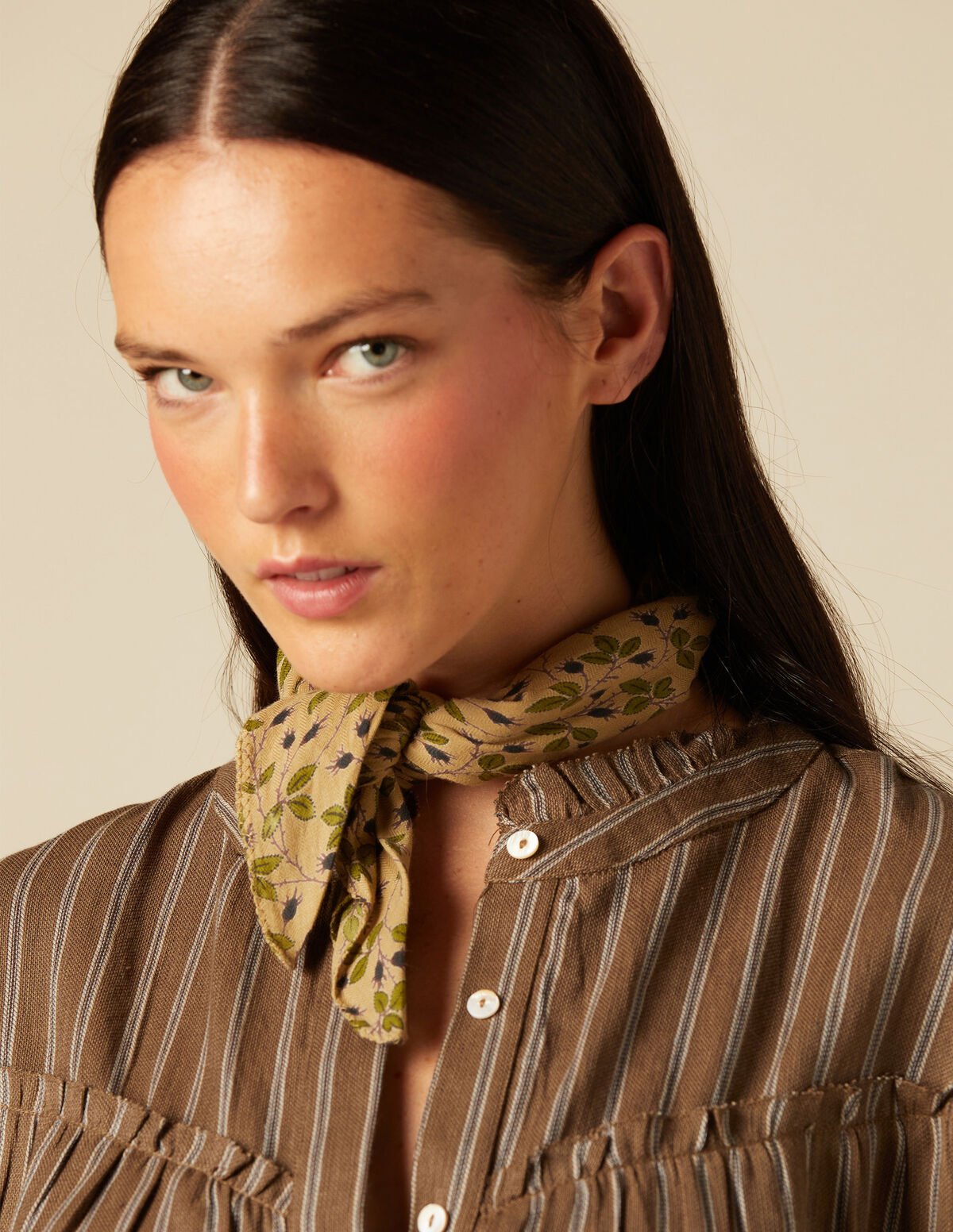 BROWN STRIPED SHIRT