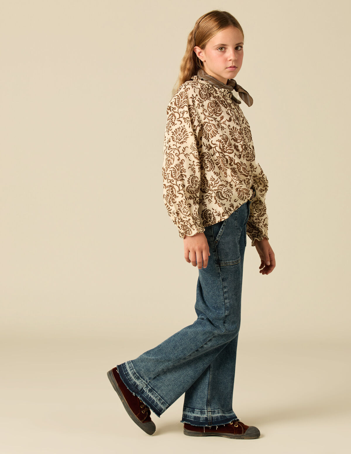 CAMISA FLORAL VINTAGE BROWN