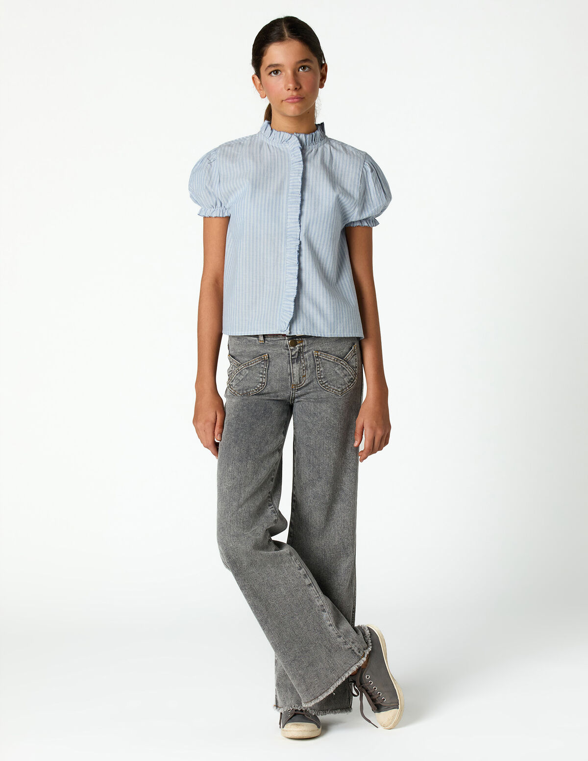 CAL&Ccedil;AS BOLSO CRUZADO AZUL