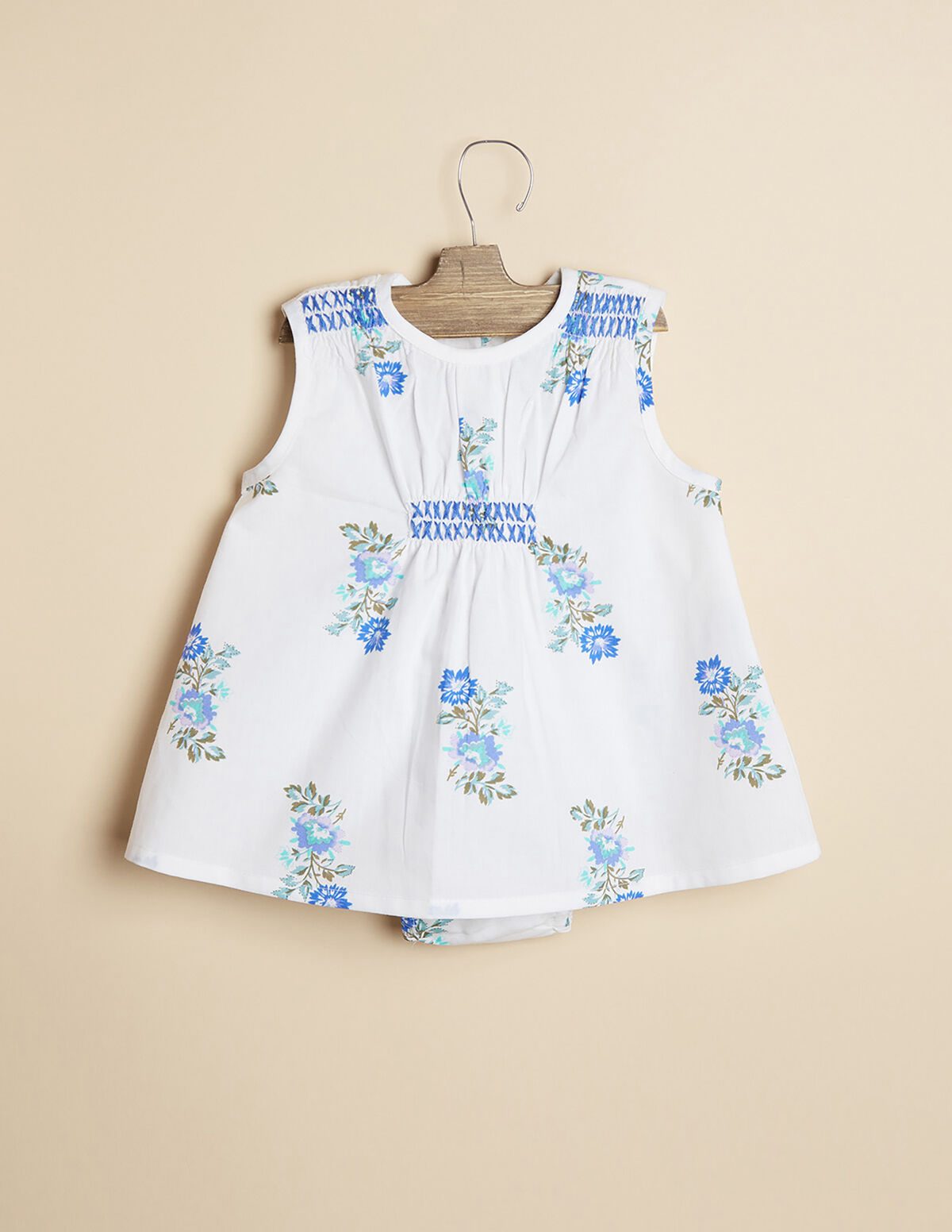 VESTIDO FLOR MULTICOLOR AZUL
