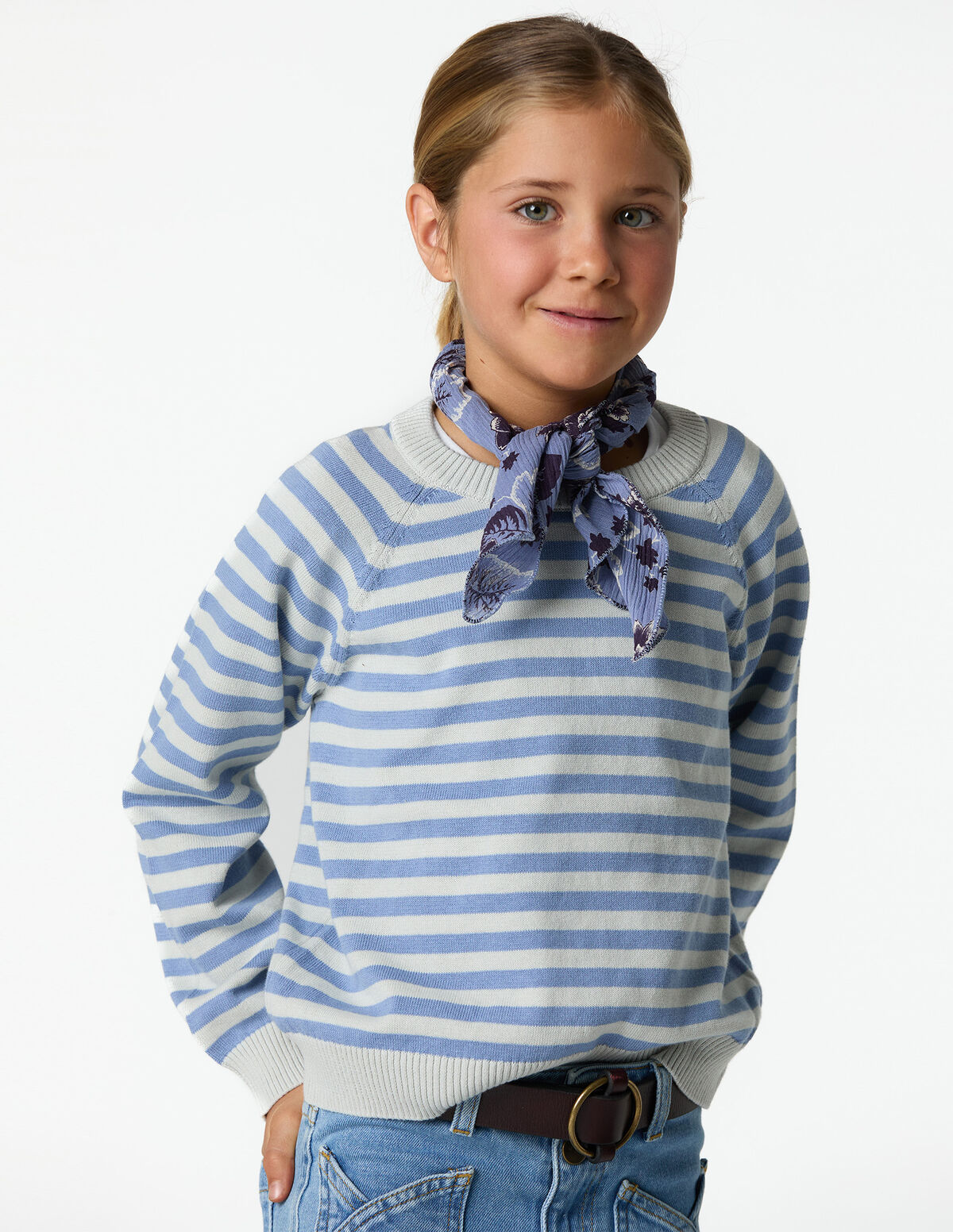 ANILINE BLUE STRIPED JUMPER
