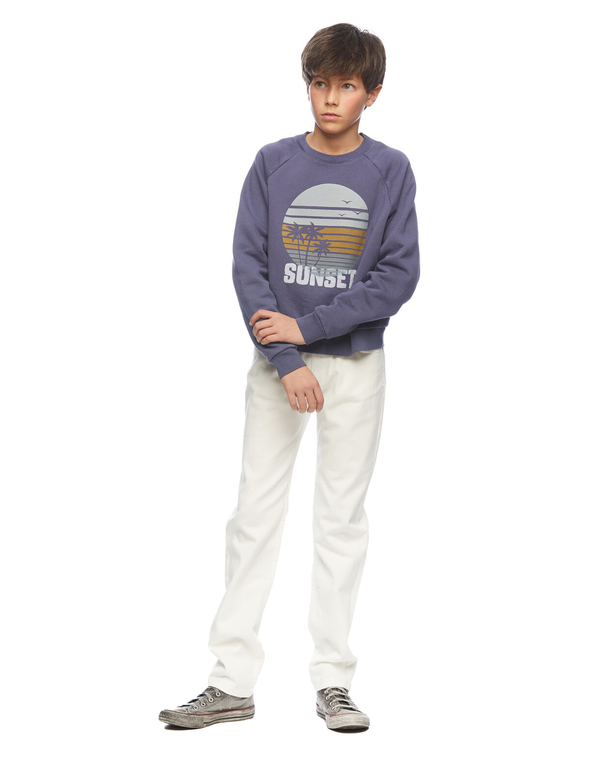 Sudadera print azul