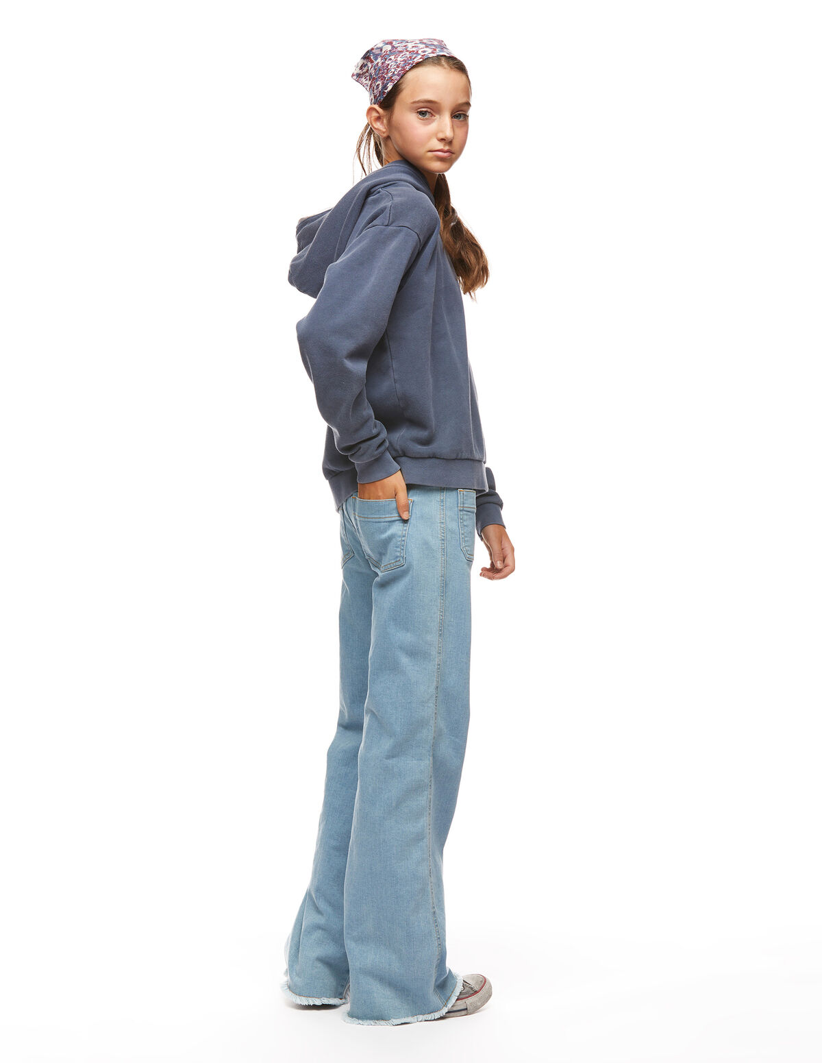 SWEAT-SHIRT BLEU NN CAPUCHE
