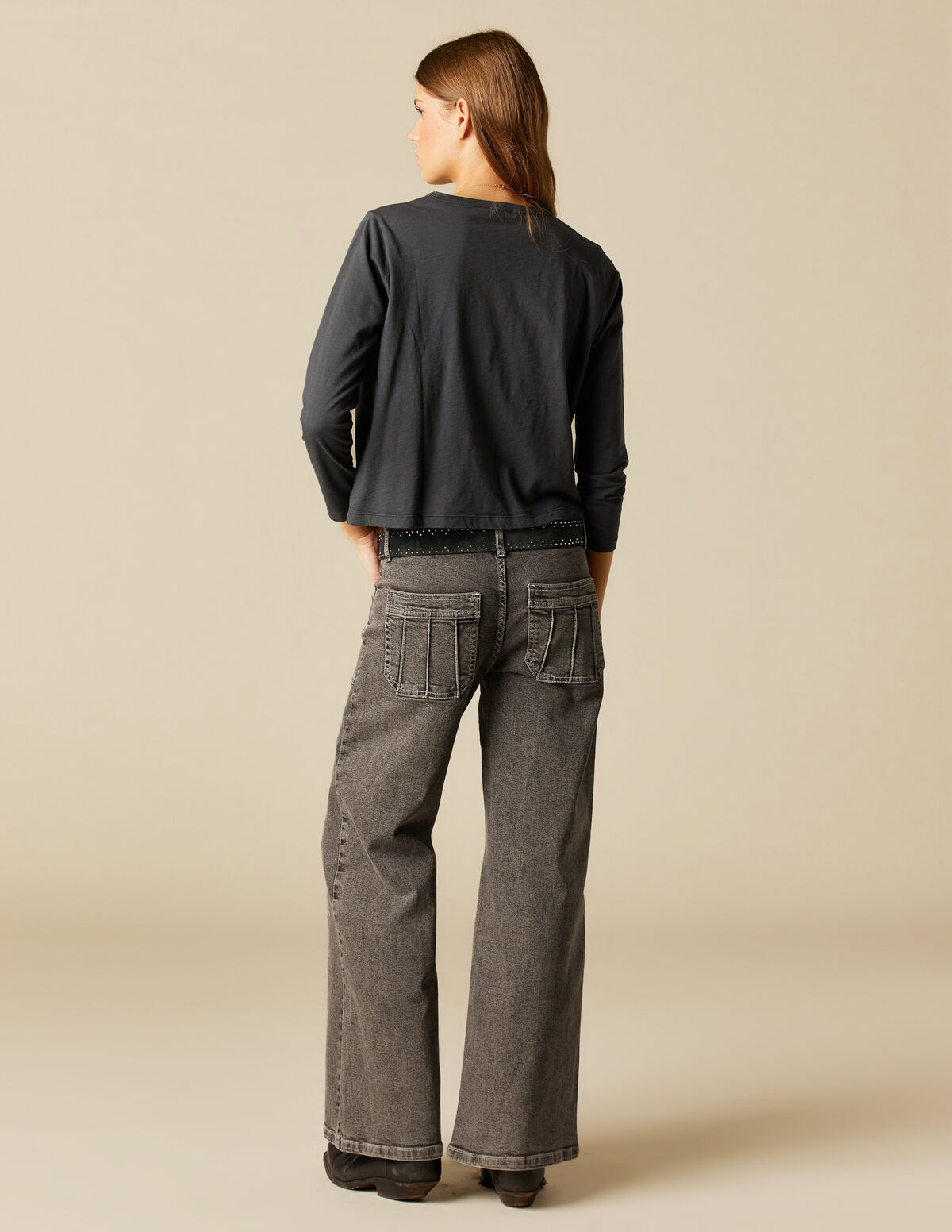 GREY POCKET TROUSERS