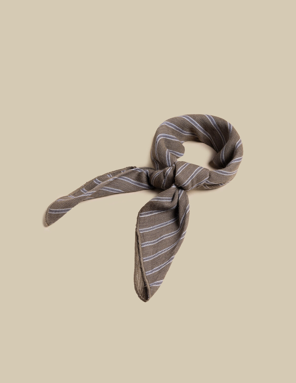 BROWN STRIPED SCARF