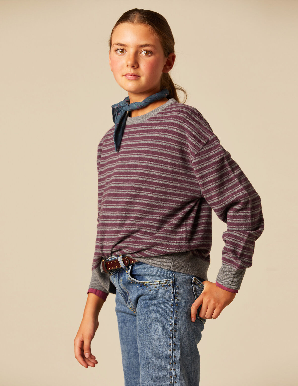 BERRY STRIPED JUMPER