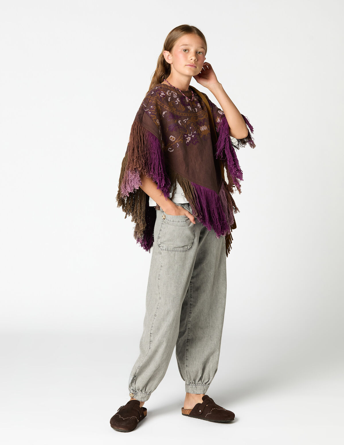 EMBROIDERED PONCHO