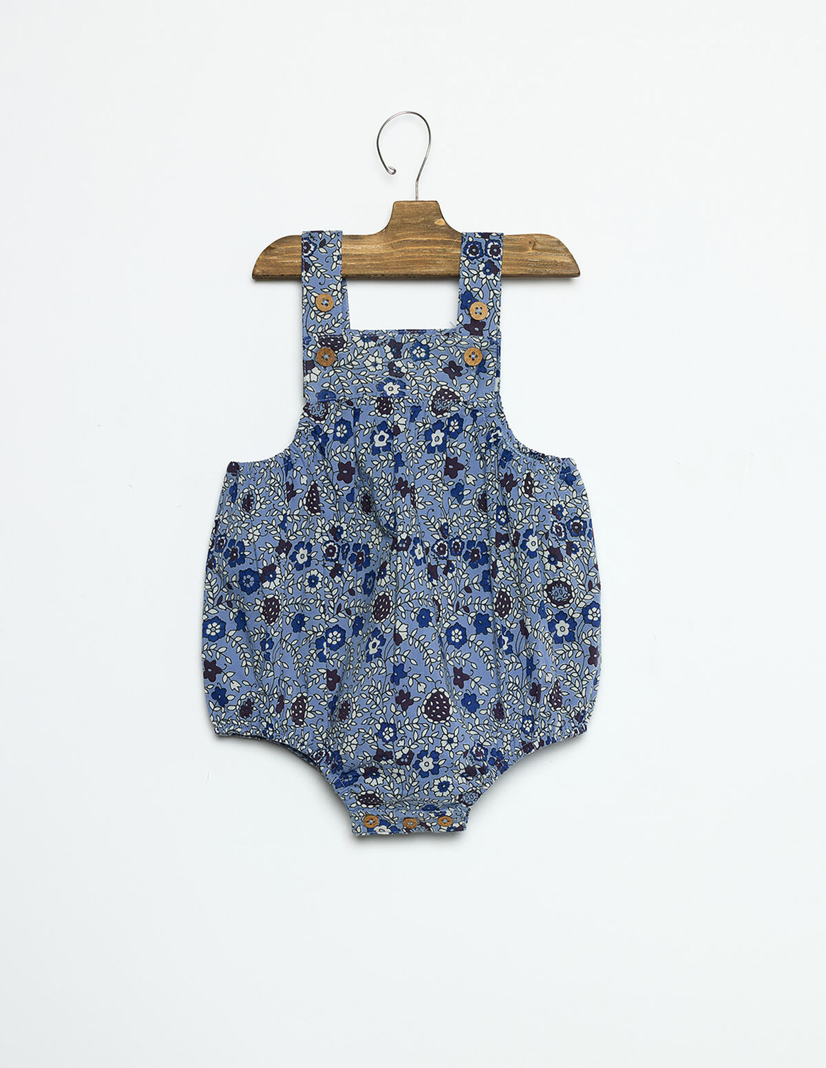 BLUE FLORAL PRINT PLAYSUIT