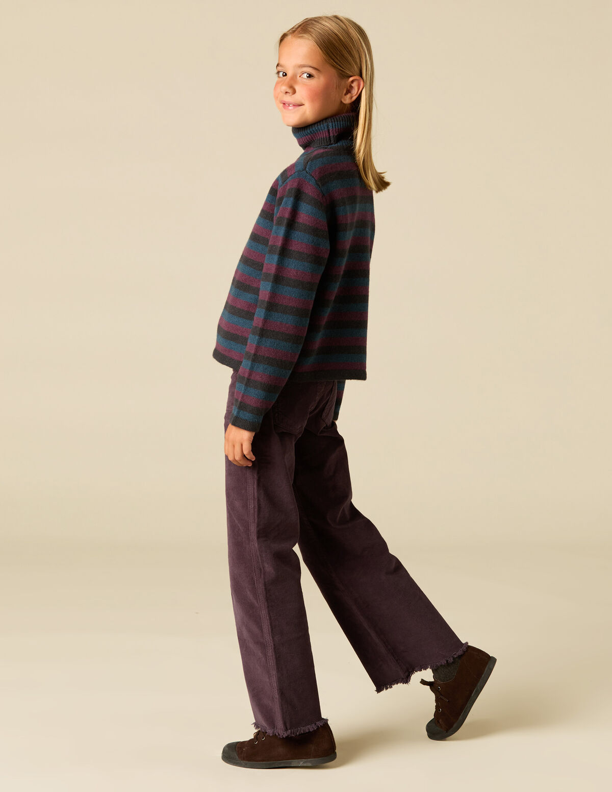STRIPED TURTLENECK JUMPER
