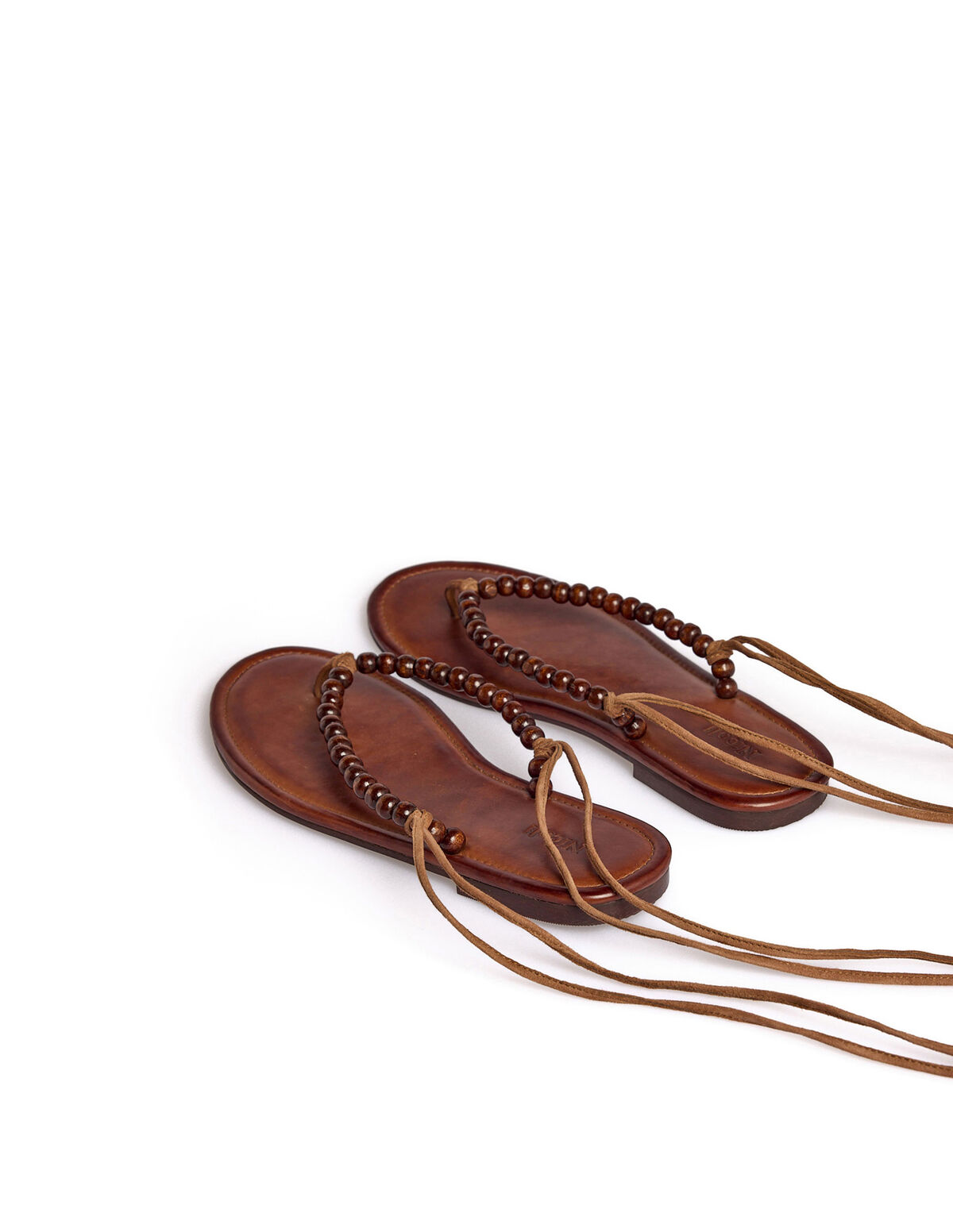 BROWN BEADS SANDALS