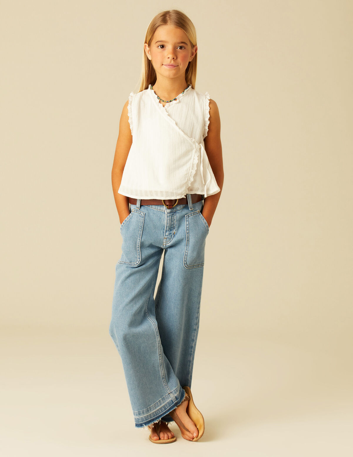 PANTALÓN WIDE LEG VAQUERO AZUL