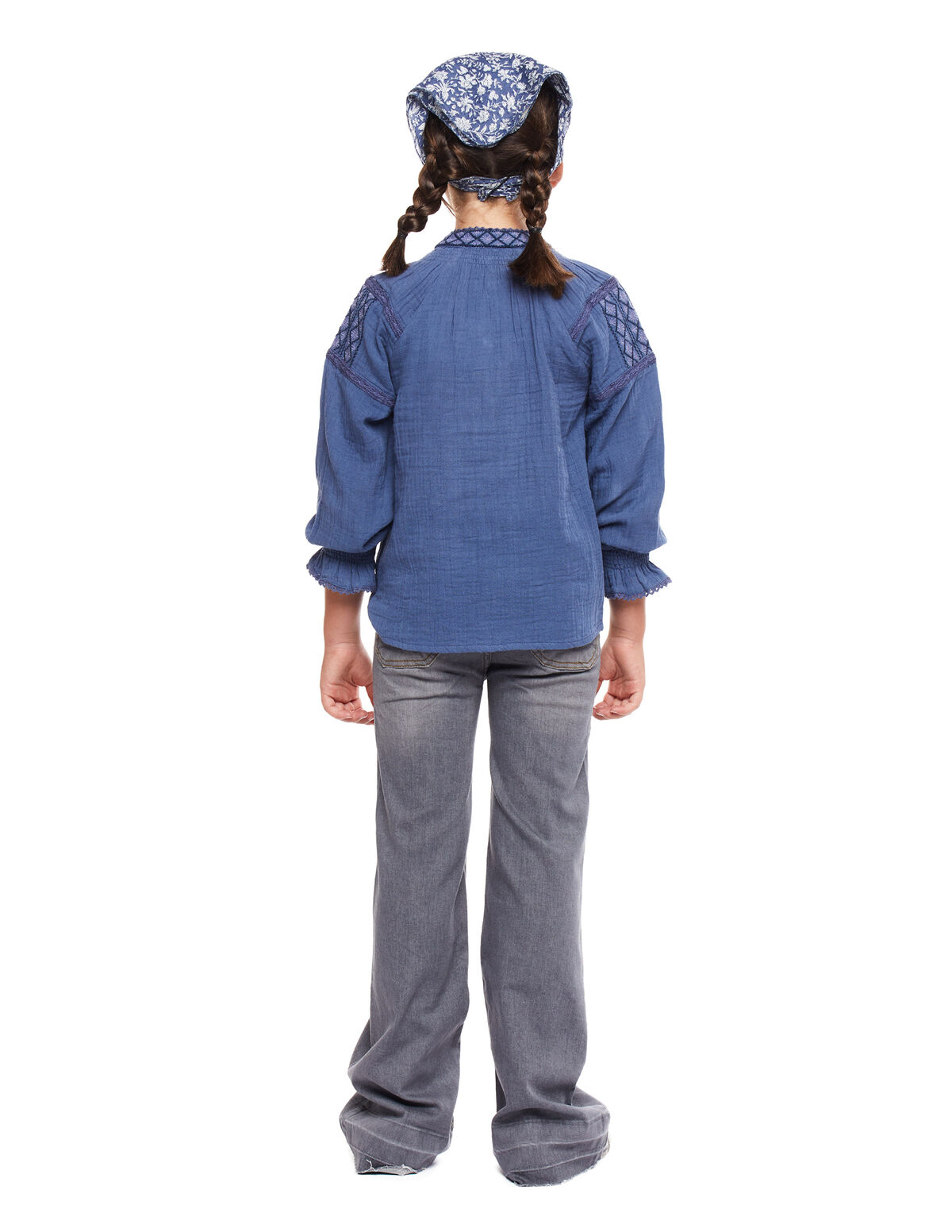 Cobalt embroidered shirt