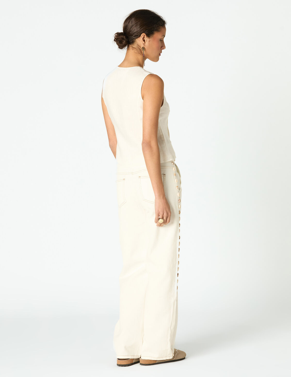 ECRU EMBROIDERED SHIRT