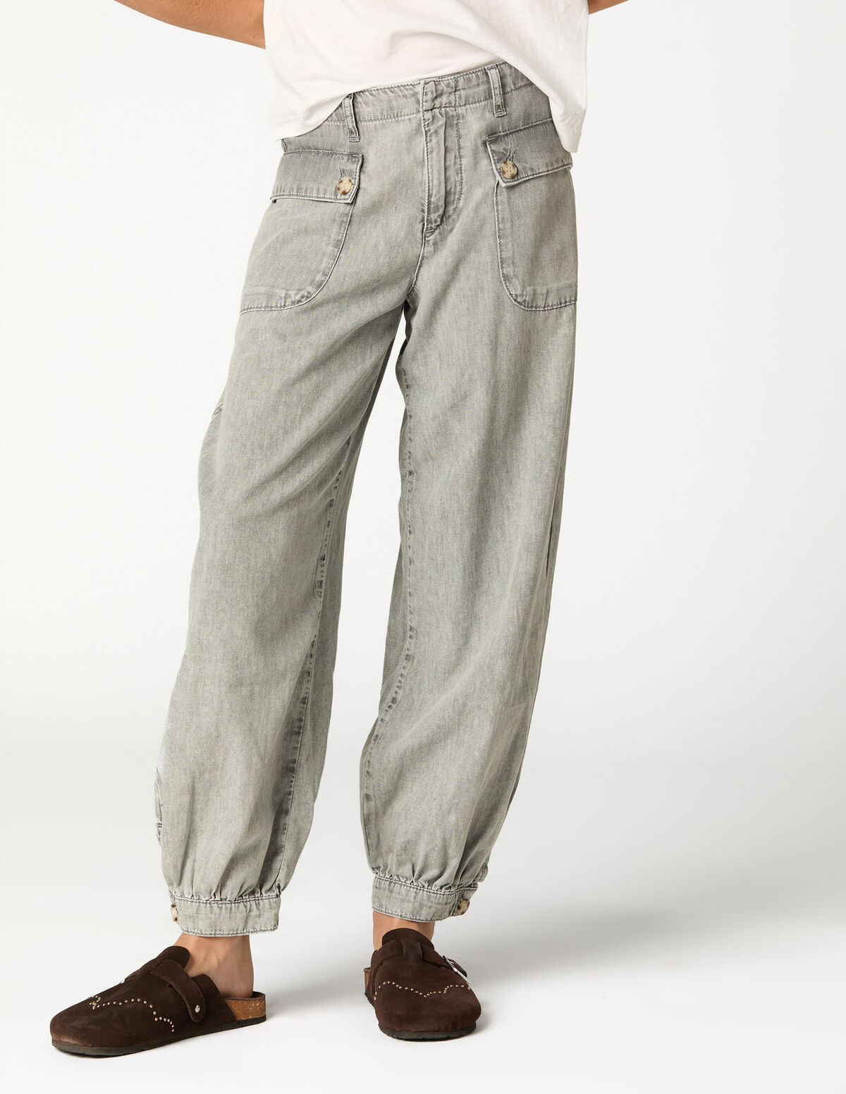 GREY SAROUEL TROUSERS